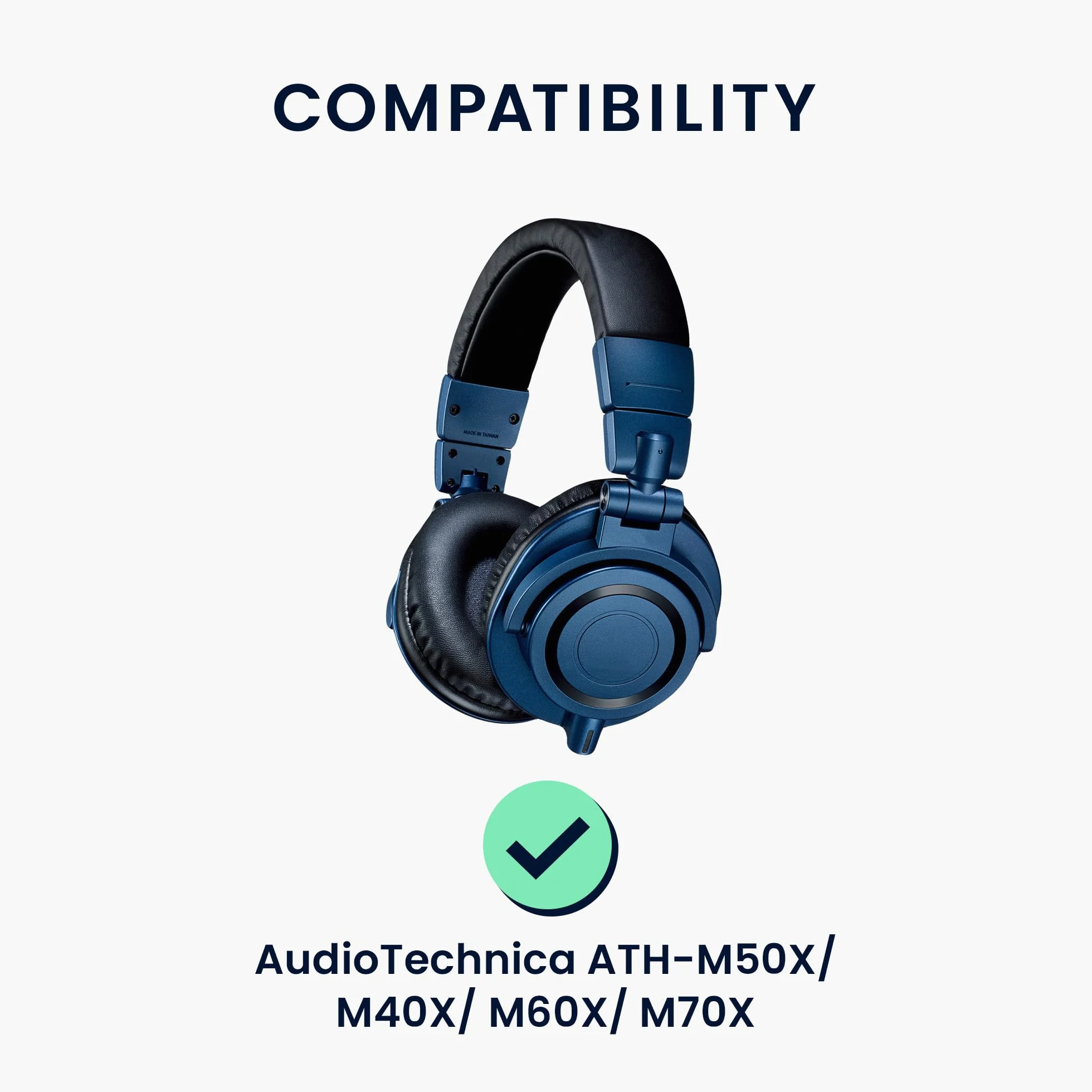 kwmobile Câble compatible avec AudioTechnica ATH-M50X / M40X / M60X / M70X - Câble de Rechange 3,5mm pour Casque Audio avec Adaptateur Connecteur 6,35 mm