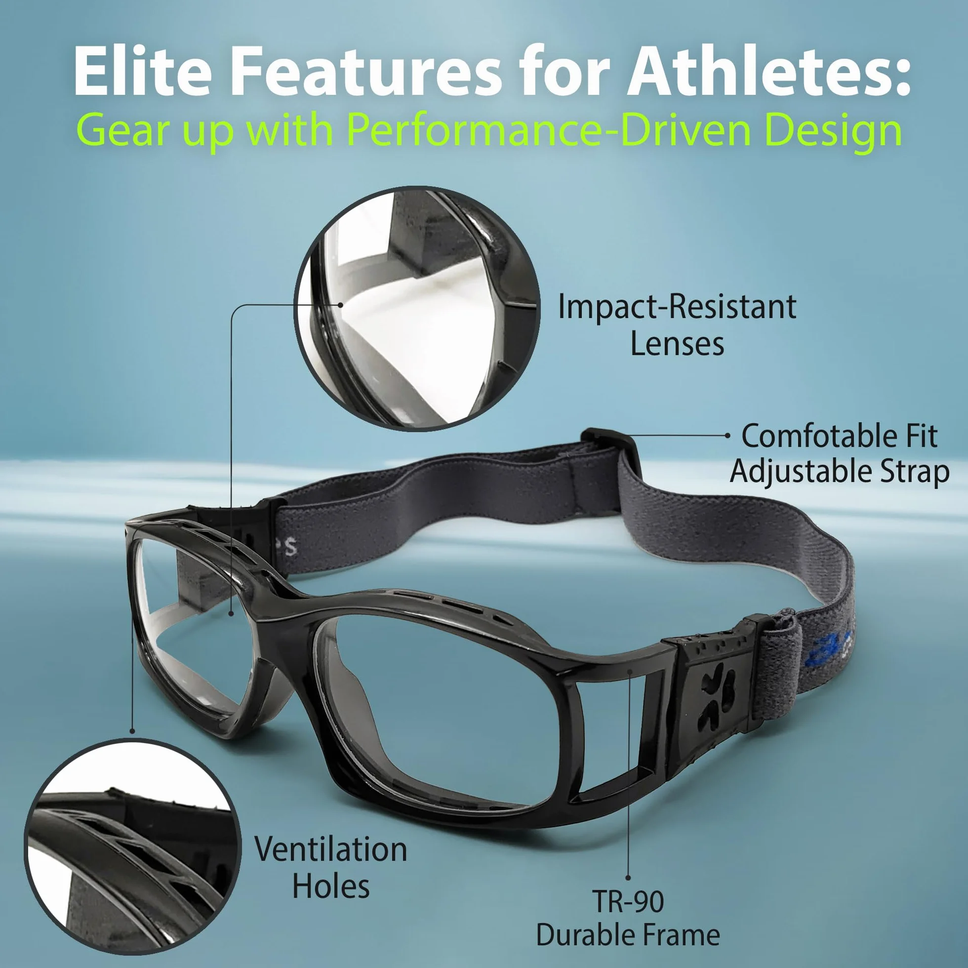 Lunettes de sécurité anti-buée Blue Cut pour sports de plein air