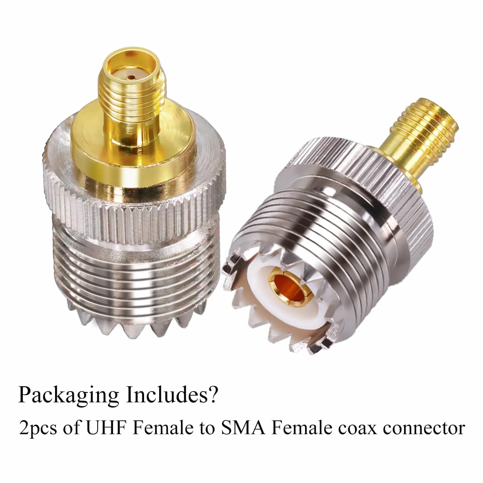 TUOLNK Adaptateur SMA vers PL259 Connecteur coaxial 2 pièces pour antenne Radio CB avec Prises SO239 et SMA