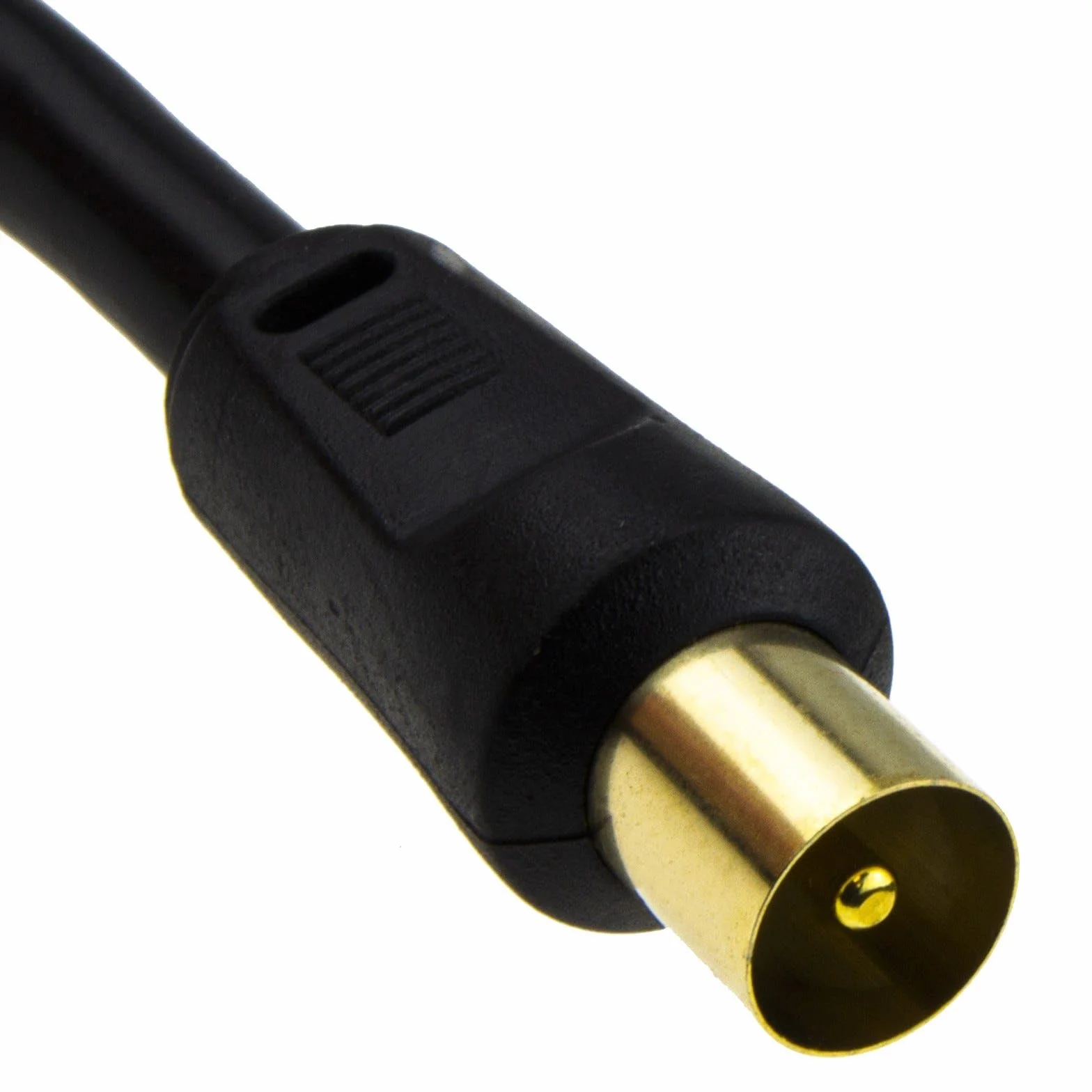kenable RF coaxial RG6 TV Antenne Cordon Coax Mâle Fiche Vers Fiche Noir câble Plaqués Or 1,5 m [1.5 mètre/1,5m]