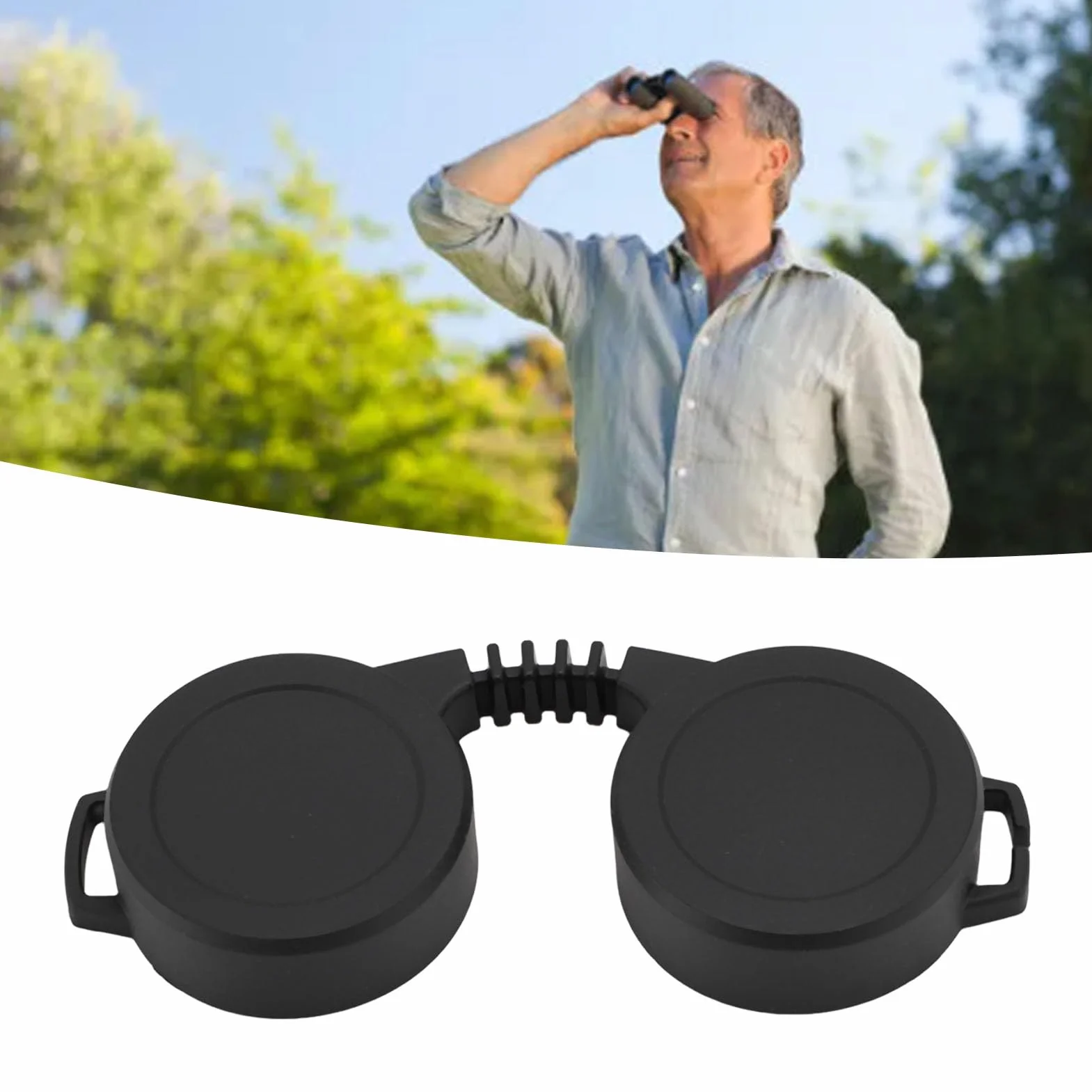 Couvercle D'oculaire de Jumelles de en Caoutchouc Couvercle D'œillet de Jumelles de 42-44MM Capuchon de des Yeux pour Accessoires de Télescope 8x30 10x30