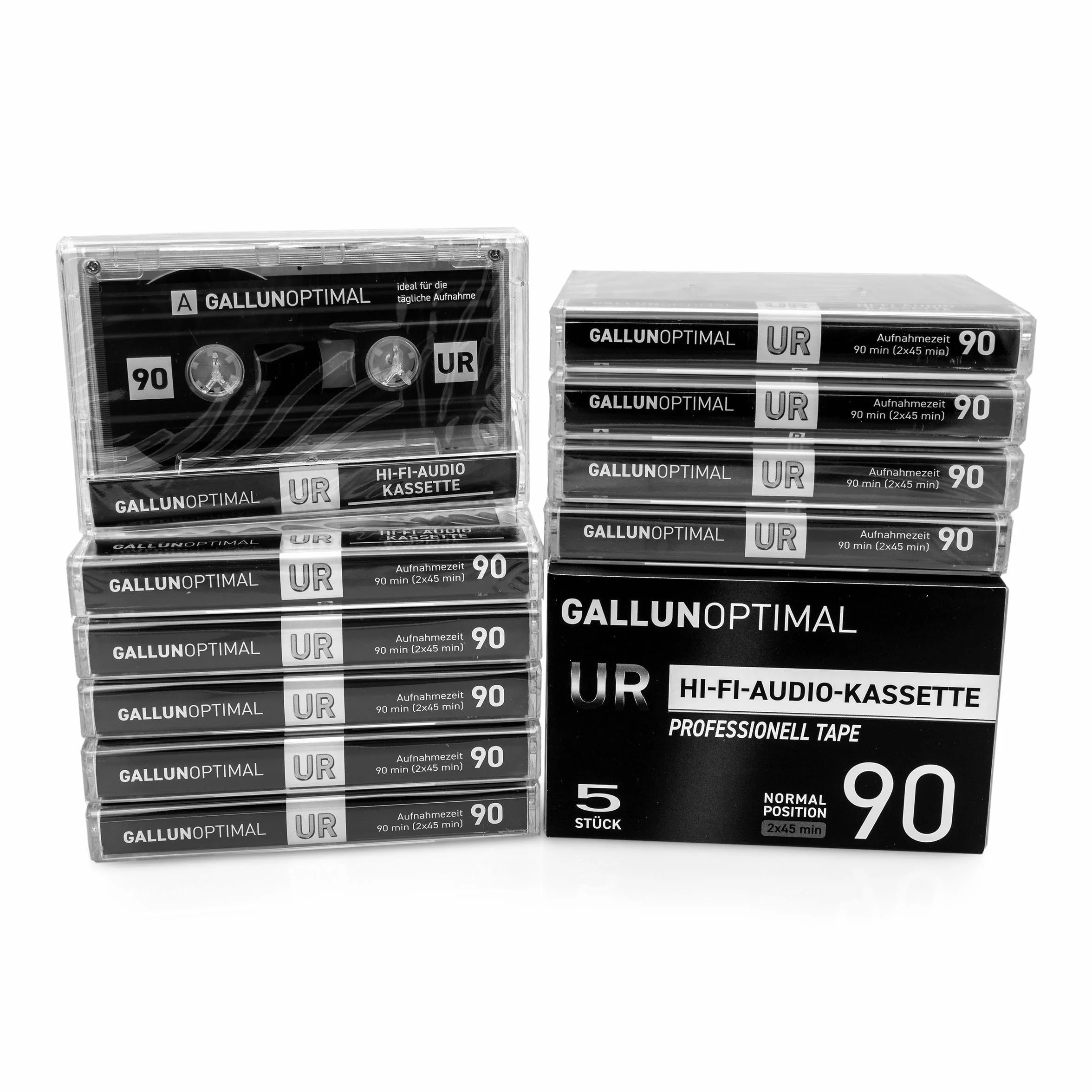 UR90 Lot de 20 Cassettes Audio Vides 90 Min