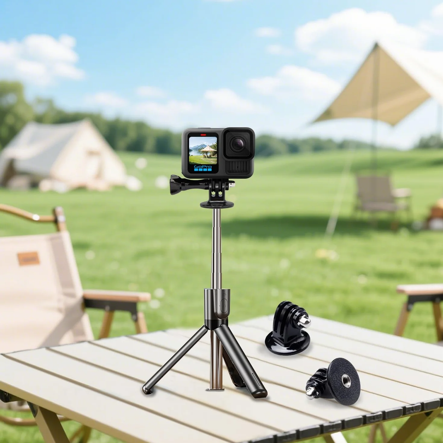 Adaptateur de trépied Suptig pour Gopro Hero 5 Hero 5 Session Hero 4 Hero 3+ Hero 3 Hero 2 Hero 1 et caméras de Sjcam et Xiaoyi