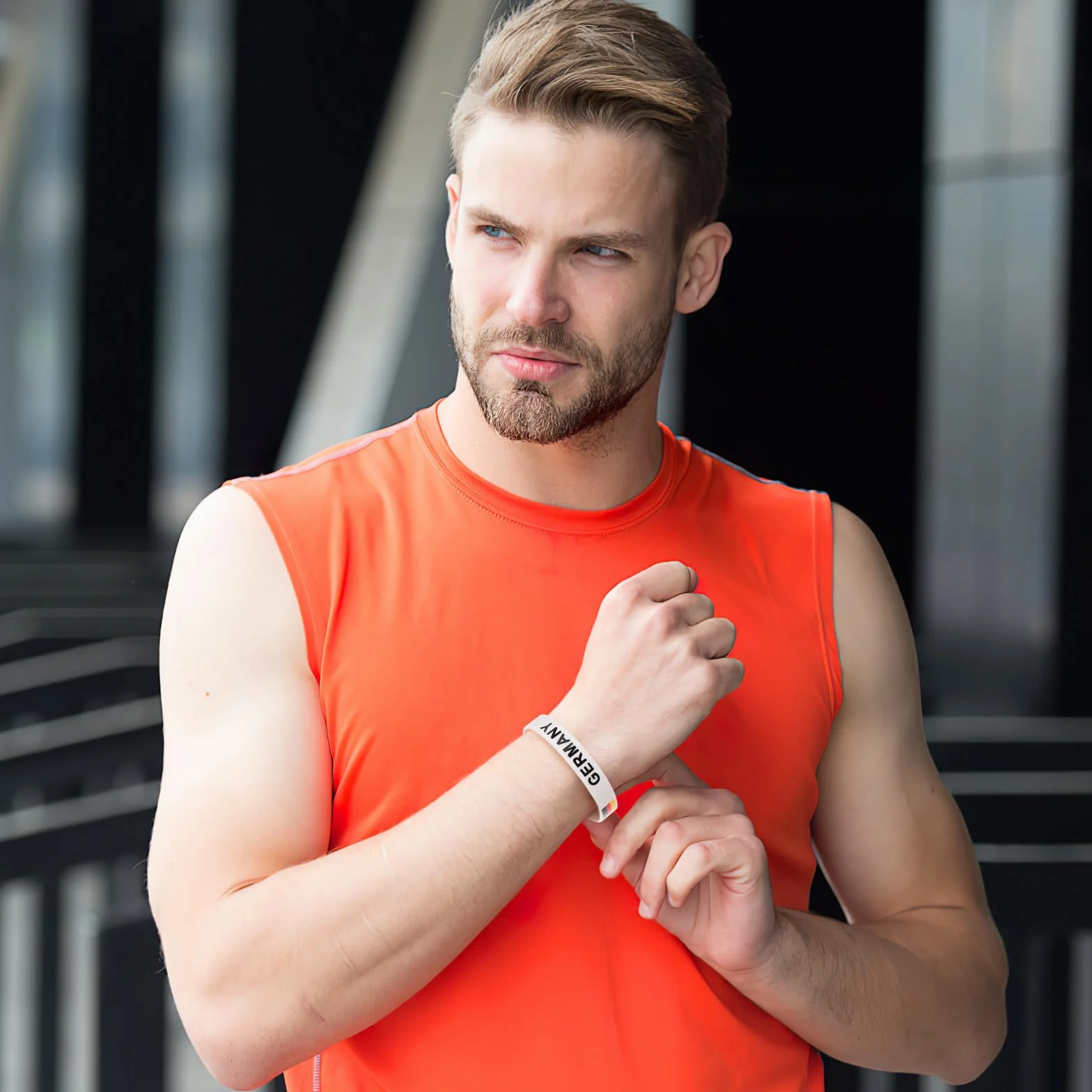 BESPORTBLE Lot de 10 bracelets en silicone Allemagne - Bracelets de sport robustes en caoutchouc