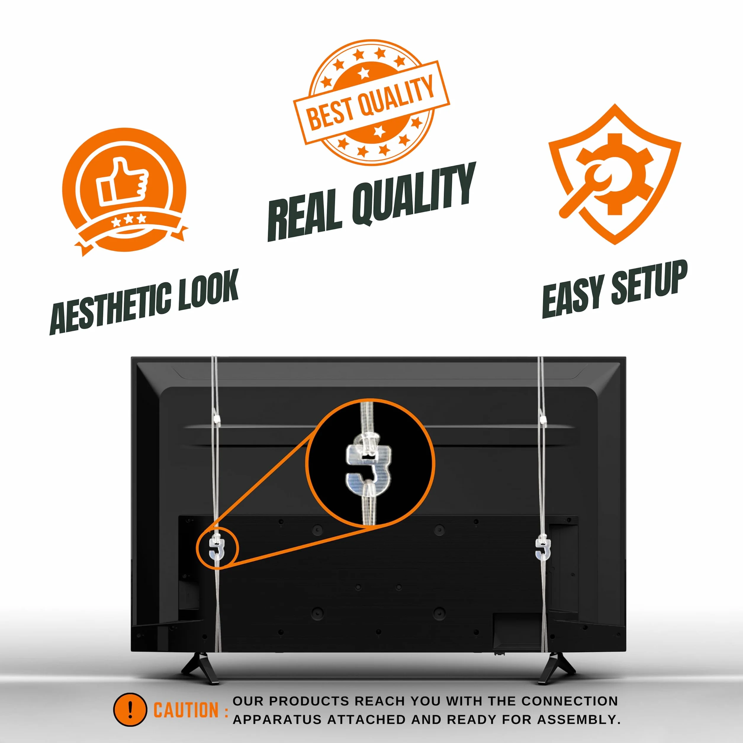 Protection d'écran pour Smart TV 65" anti-chocs transparente