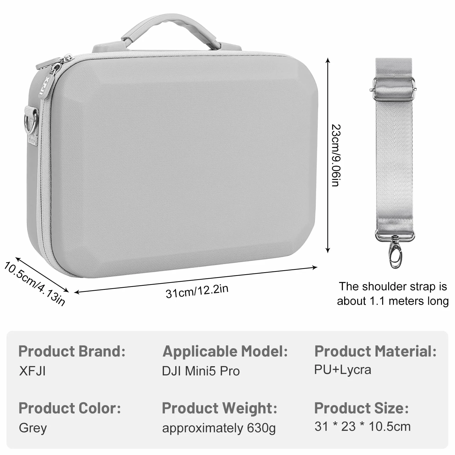 Sac pour DJI Mini 5 Pro/Lito X1/Lito 1, Étui de Transport pour DJI Mini 5 Pro Fly More Combo Accessoire, Valise pour RC 2/RC-N3 Contrôleur, pour Drone Rangement