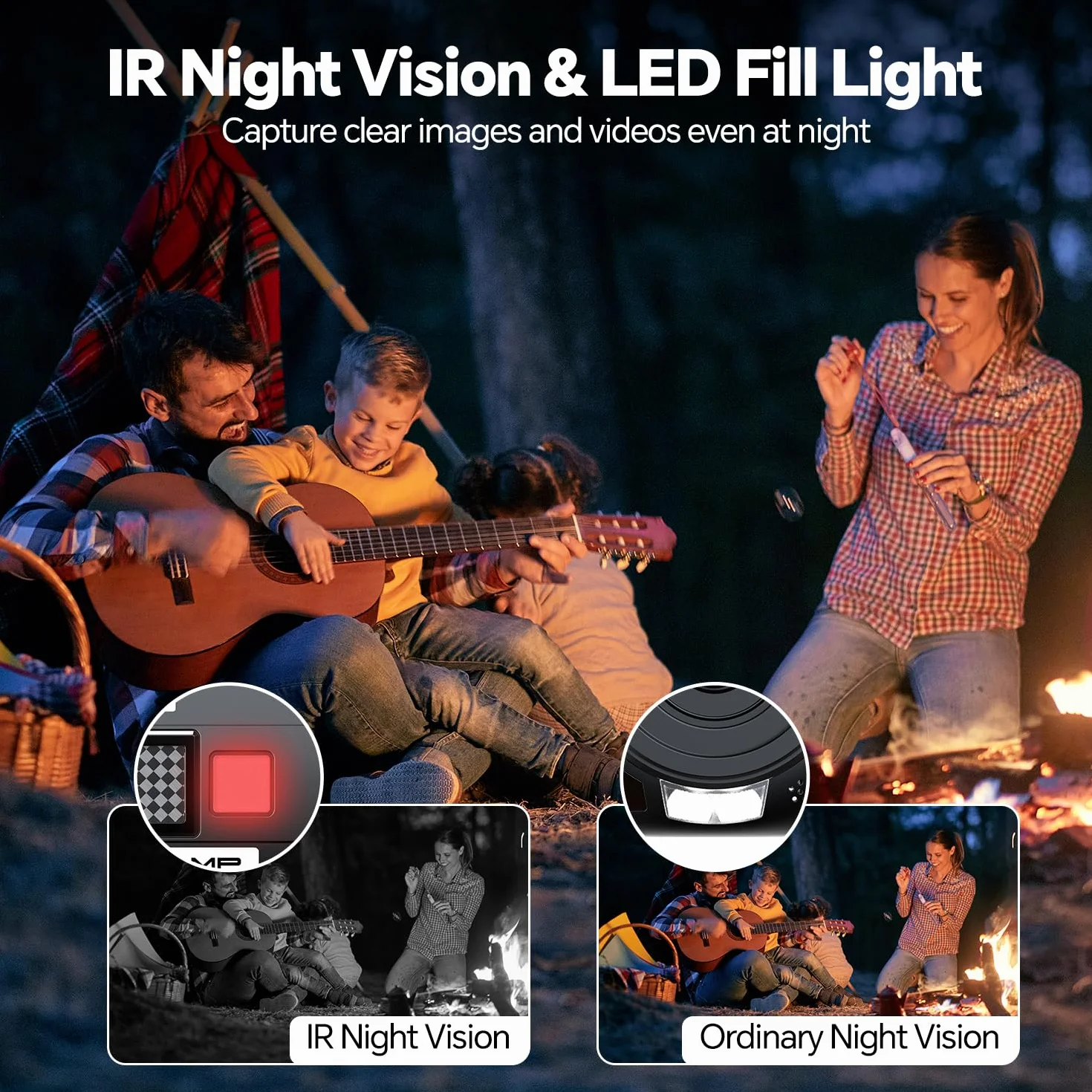 Caméscope 5K 56MP Vidéocaméra YouTube avec Microphone Trépied Stabilisateur, Vision Nocturne WiFi, Zoom 16X, Carte SD 64GB, 2 Batteries