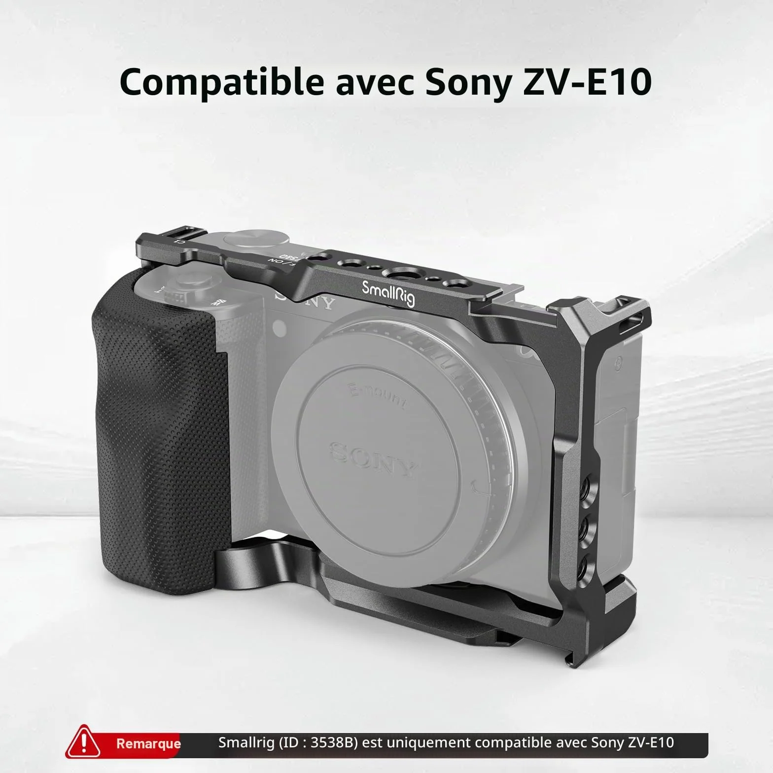 SMALLRIG ZV-E10 Cage avec Poignée et Plaque de Dégagement Rapide Intégrée pour Arca-Swiss pour Sony ZV-E10-3538B
