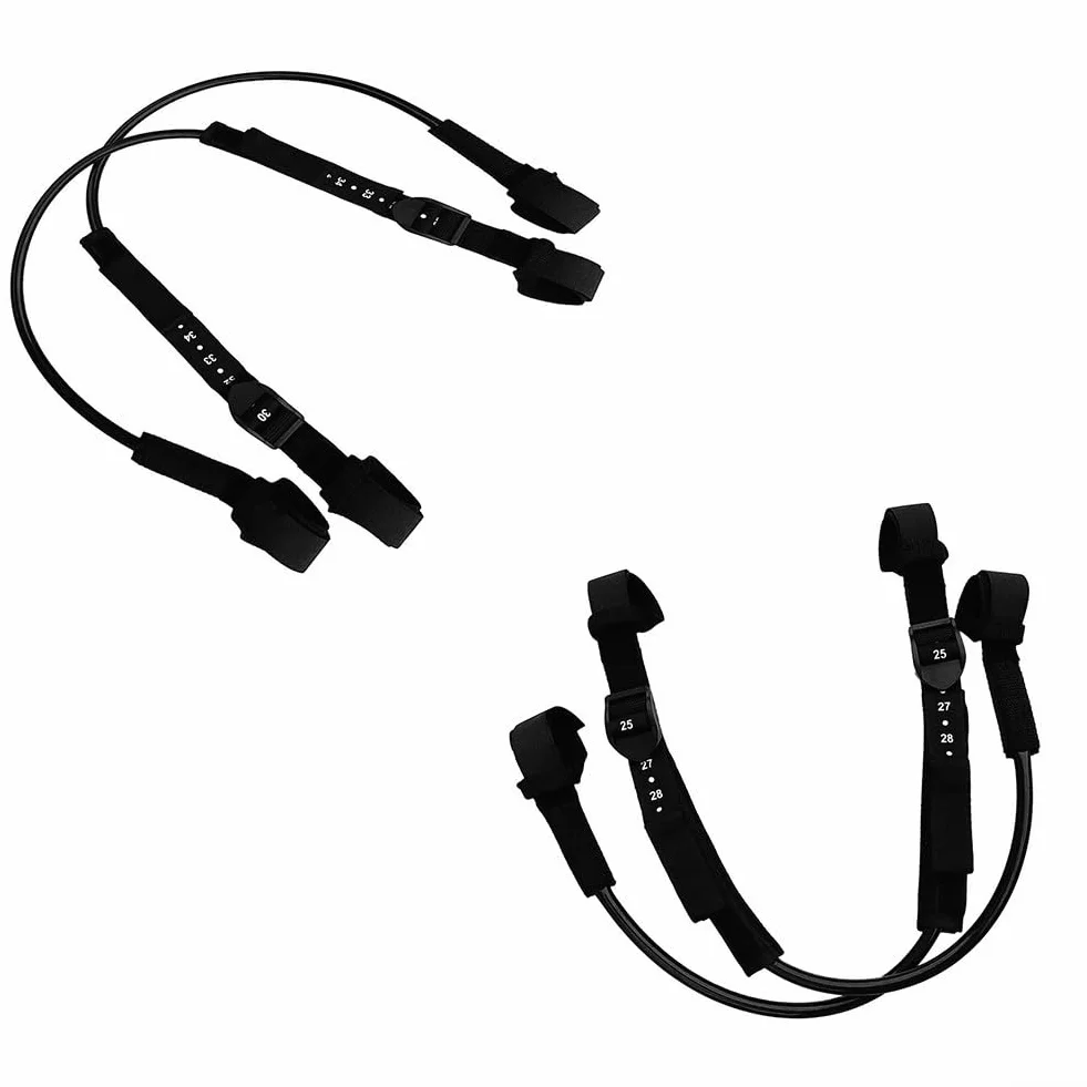 Lot de 2 harnais de planche à voile réglable PU antidérapant Taille 56-71 cm ou 71-86 cm Noir