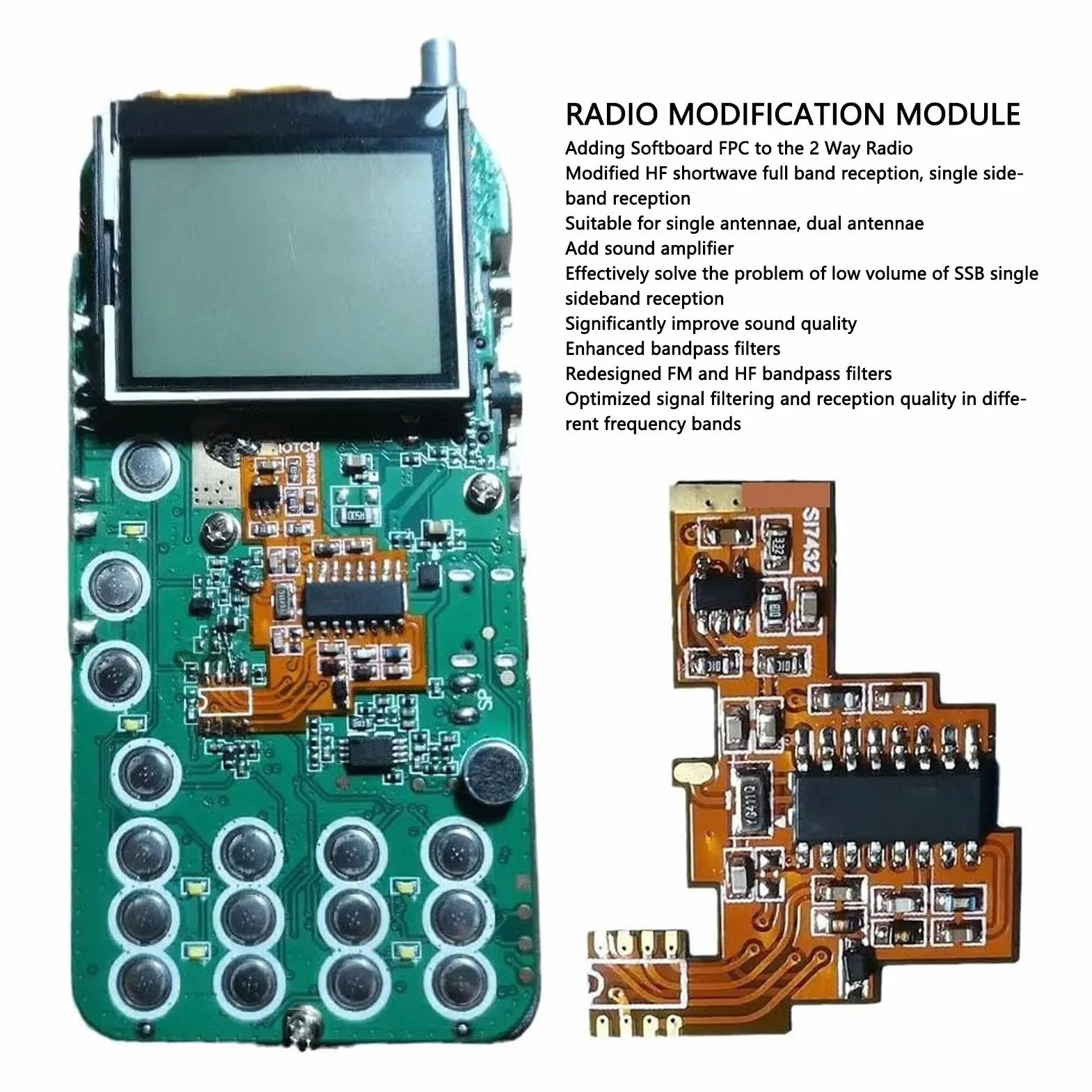 Quansheng UV K6 UV K5 Module de Modification Radio 2 Voies avec Puce SI4732, Carte Souple FPC 0,12 mm