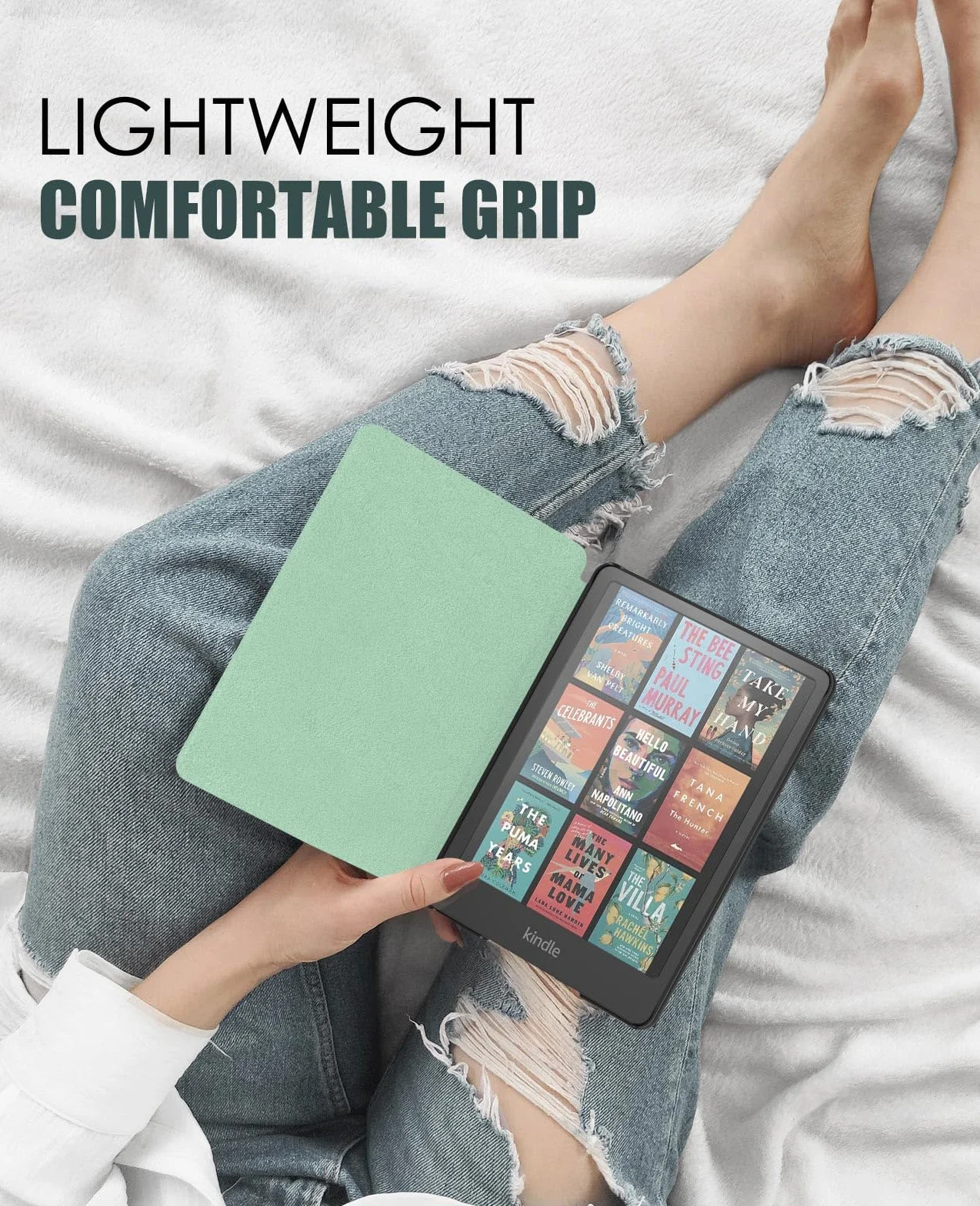 MoKo Étui Compatible avec 7" Kindle Paperwhite (12th Generation-2024) and Kindle Colorsoft Signature Edition 2024, Etui léger avec Auto Wake/Sleep pour Kindle Paperwhite 2024, Agave Vert