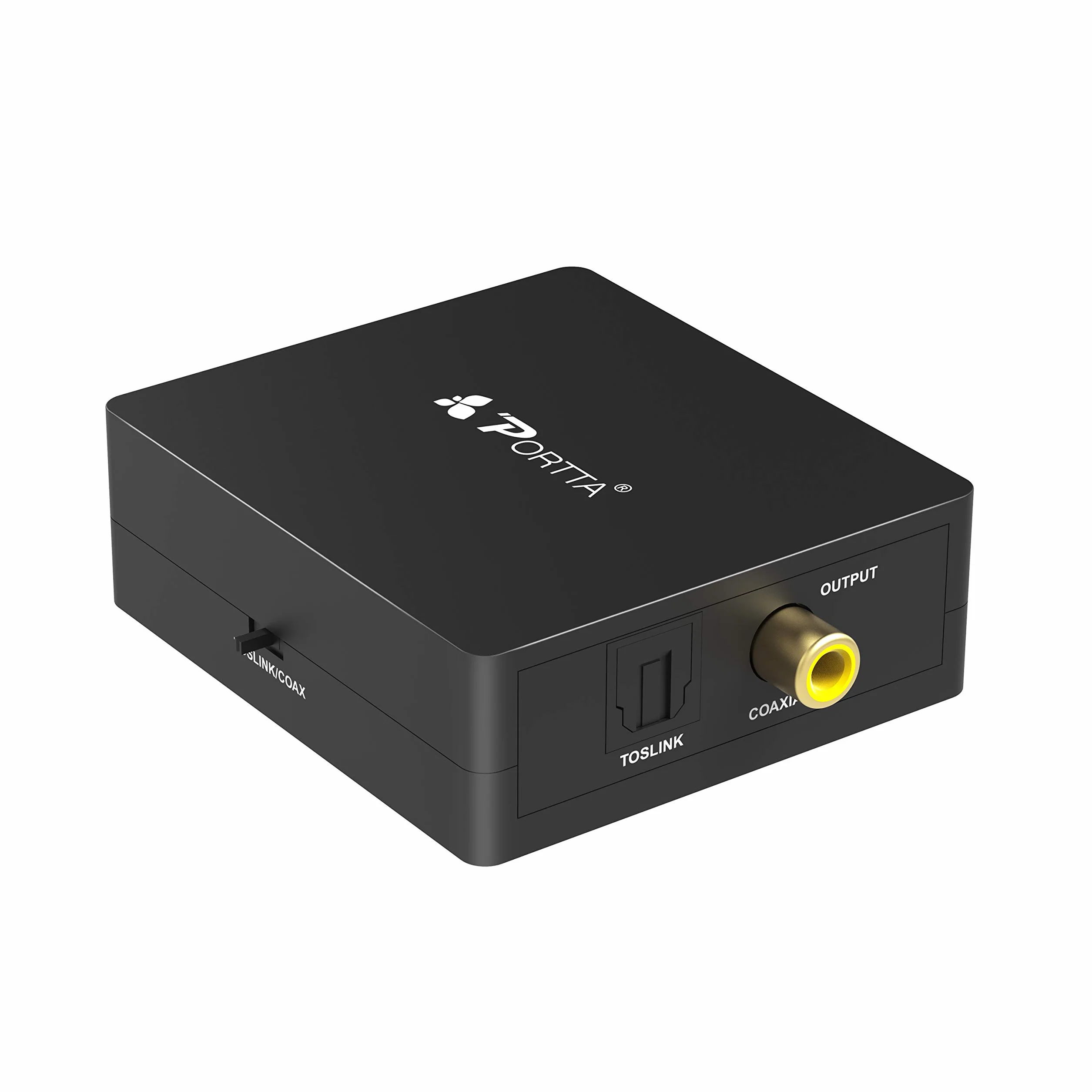 Portta Audio Convertisseur Numérique SPDIF Optique Coaxial Toslink vers Numérique SPDIF Optique Coaxial Toslink Adaptateur Bidirectiontionnel 2 Port 2 x Entrées à 1 x Sortie pour