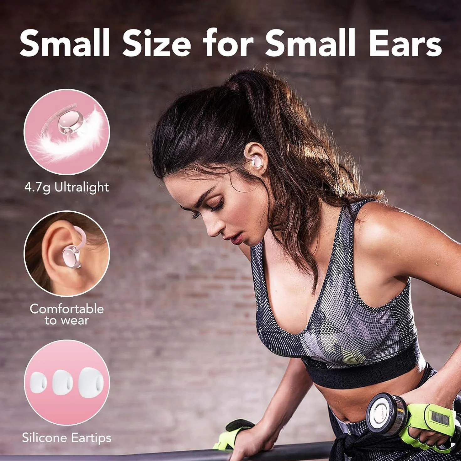 Ecouteurs Bluetooth sans Fil Sport, 120H Bluetooth 5.3 avec HiFi Stéréo, Écouteurs sans Fil Bruit 4 HD Mic CVC 8.0 Antibruit, Écran LED, Contrôle Tactile IP7 Étanche USB-C Casque Running iOS/Android
