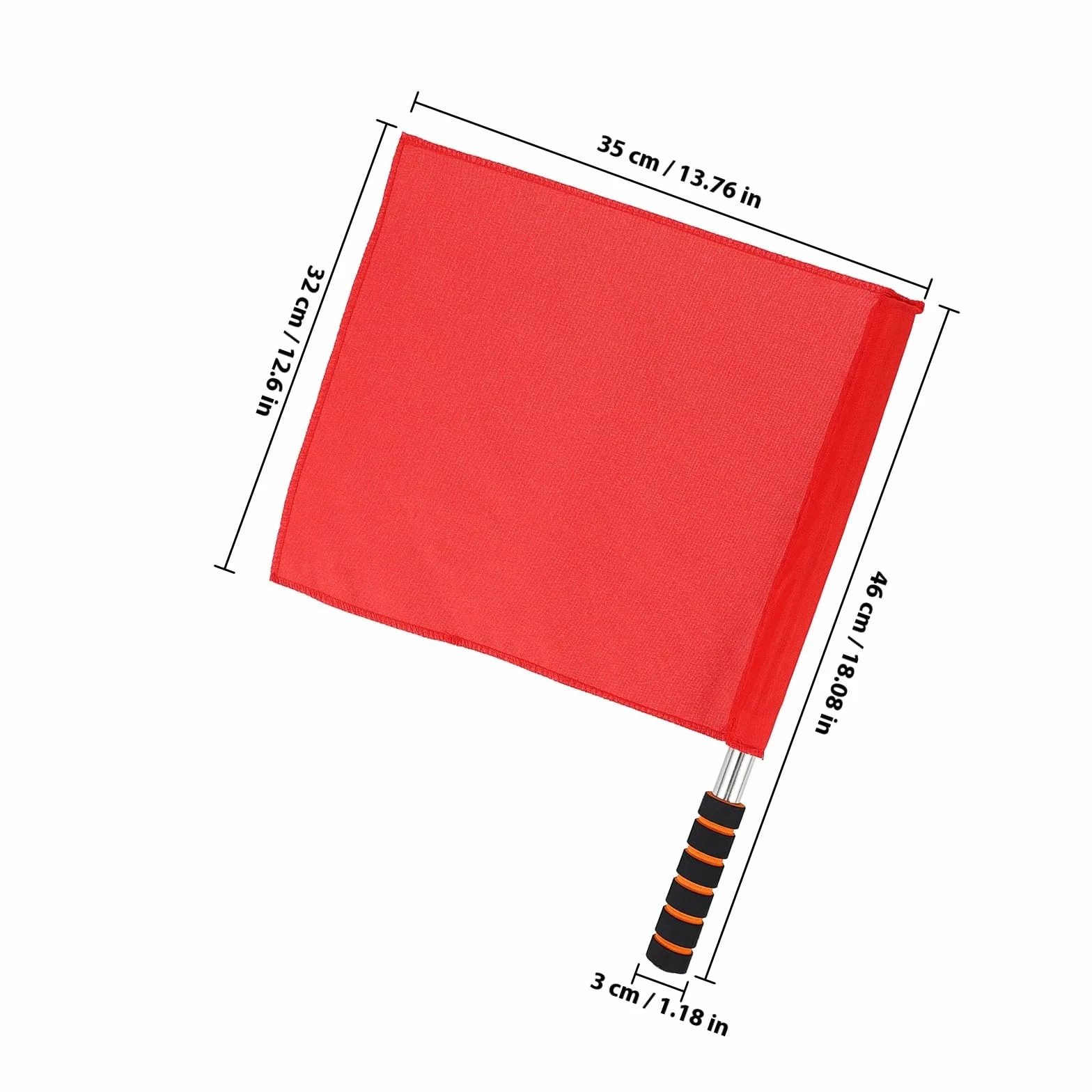 Lot de 4 Drapeaux d'Arbitre de Signalisation de Course en Tissu Résistant Rouge et Vert
