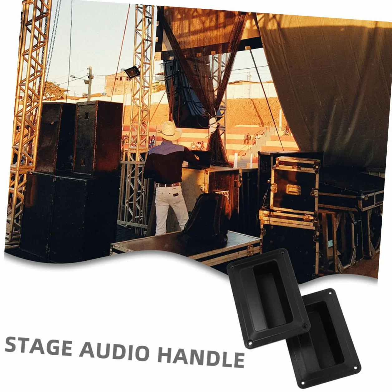 jojofuny 2pièces Poignée De Transport Enceinte Plastique Lot de Fixation De Poignée Enceinte pour Système Audio Portable Accessoire De Remplacement