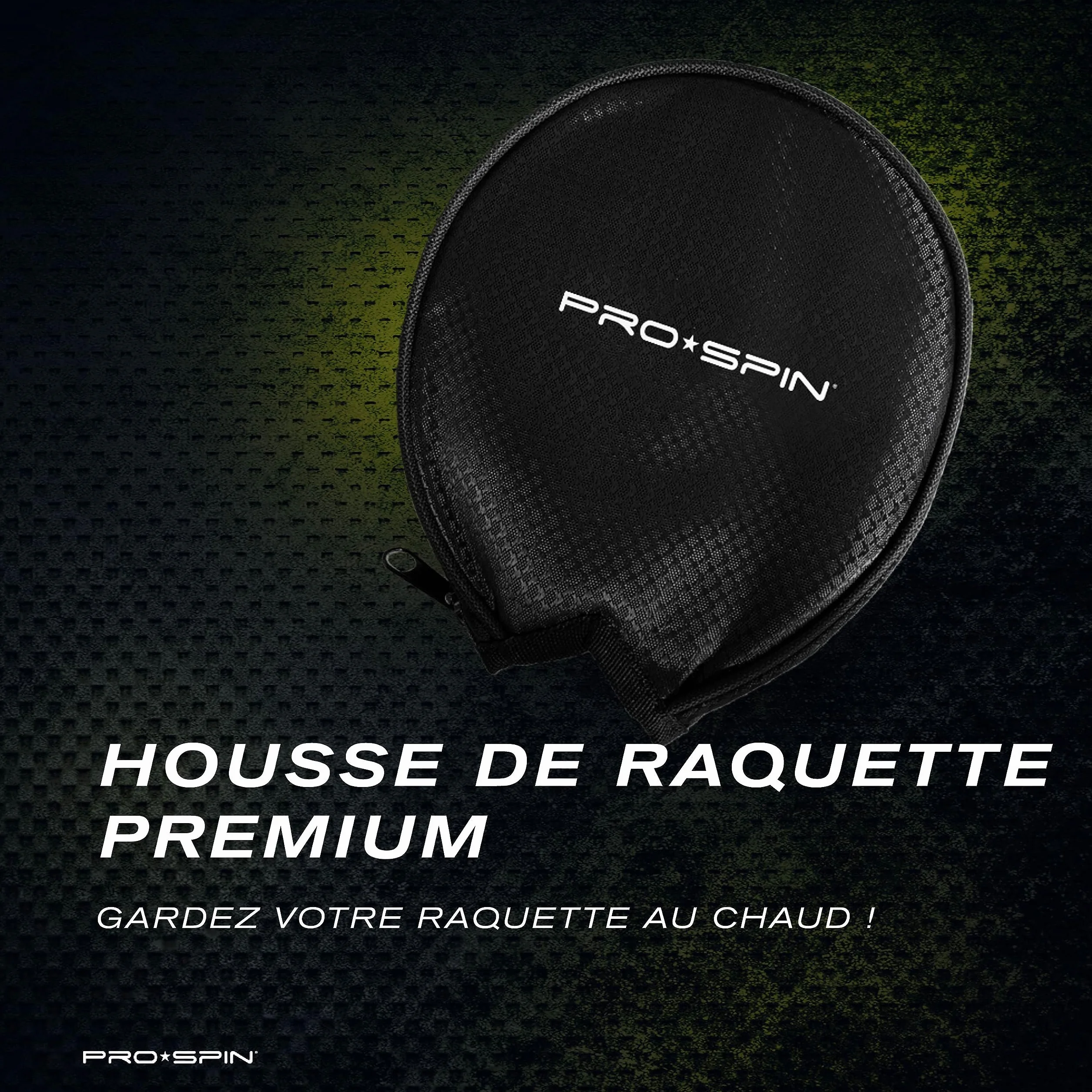 Raquette de Ping Pong PRO-SPIN Série Elite 7 Plis Fibre de Carbone Homologuée ITTF