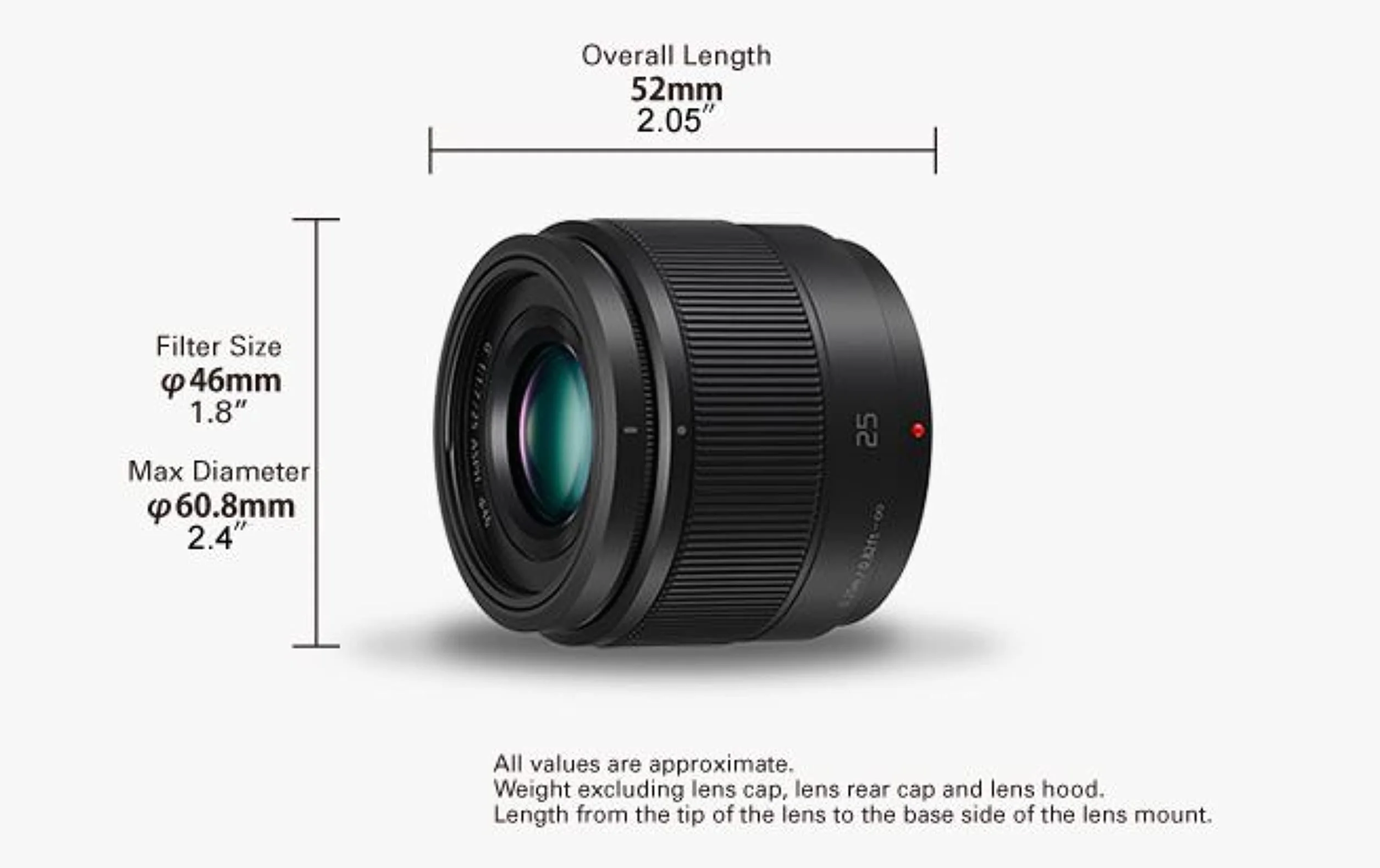 Panasonic Lumix 25mm F1.7 H-H025E-K Objectif à focale fixe Noir Micro 4/3