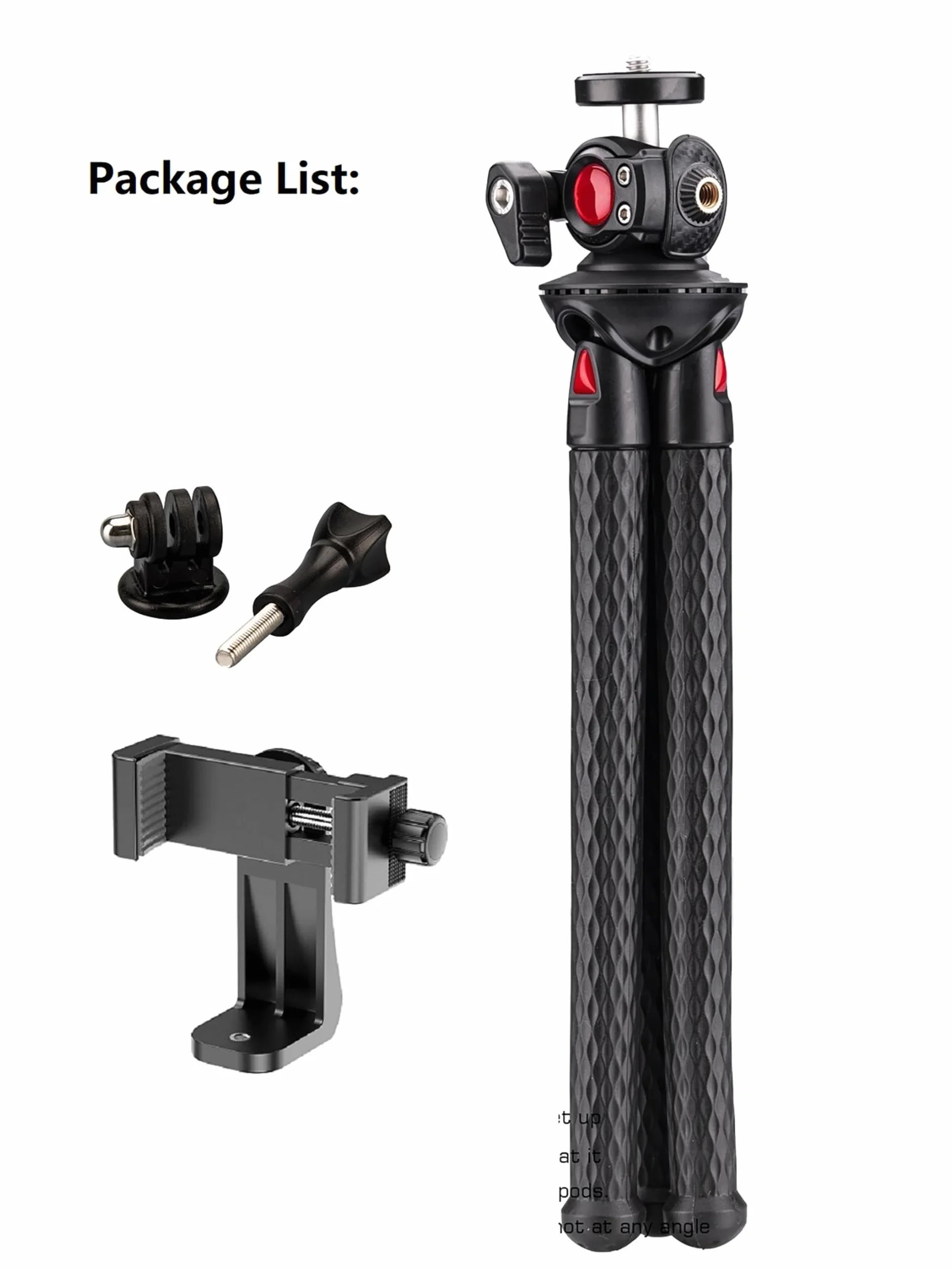 Lammcou Trépied Smartphone Flexible Mini Trepied Appareil Photo Go Pro Gorilla Octopus Trepieds Reflex Portable Voyage pour Vlogging Caméra DSLR Mini Tripod
