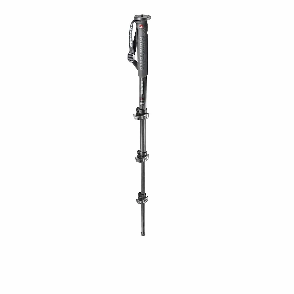 Manfrotto XPRO Monopode Photo en Fibre de Carbone 4 Section Noir