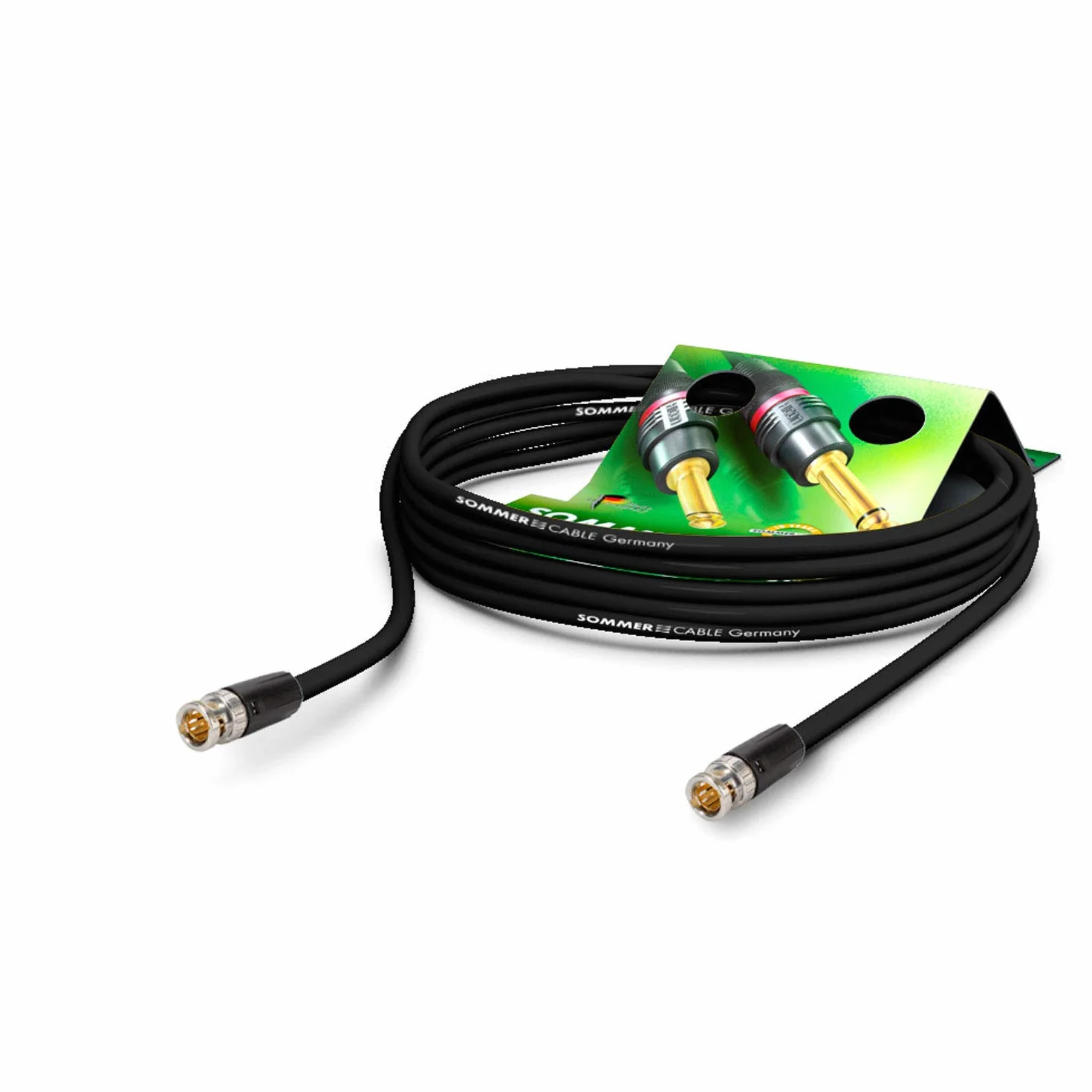 Sommer Cable - Câble vidéo coaxial BNC 75 Ω - HD/3G/6G/12G-SDI / 4K-UHD SC-Vector 0.8/3.7 - BNC/BNC NBNC75BLP9X Neutrik - Noir 25 m - Fabriqué en Allemagne