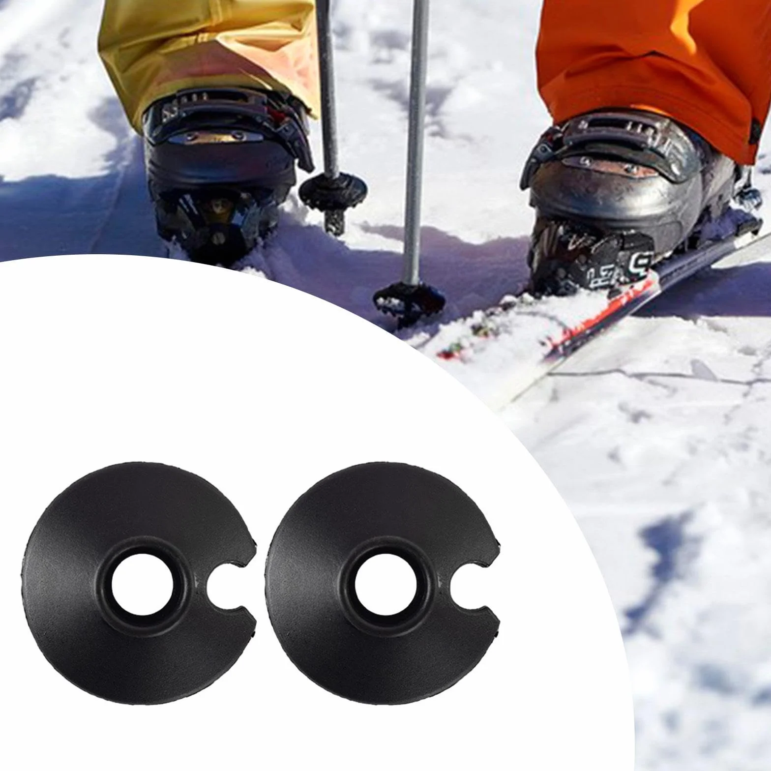 Paniers de Remplacement pour Bâtons de Ski, Rondelles de Neige en ABS Résistant au Froid, Accessoires de Pointe pour Extérieur, Noir