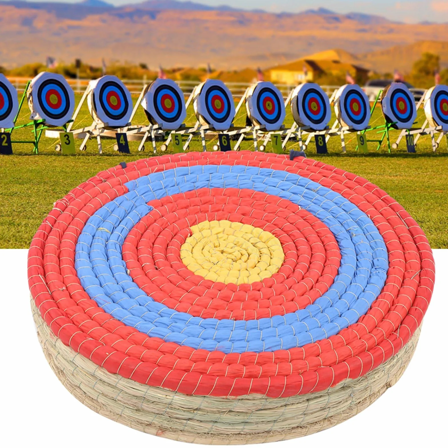 Cible de Tir à l'arc Paille 10cm Renforcée pour Chasse Sportive