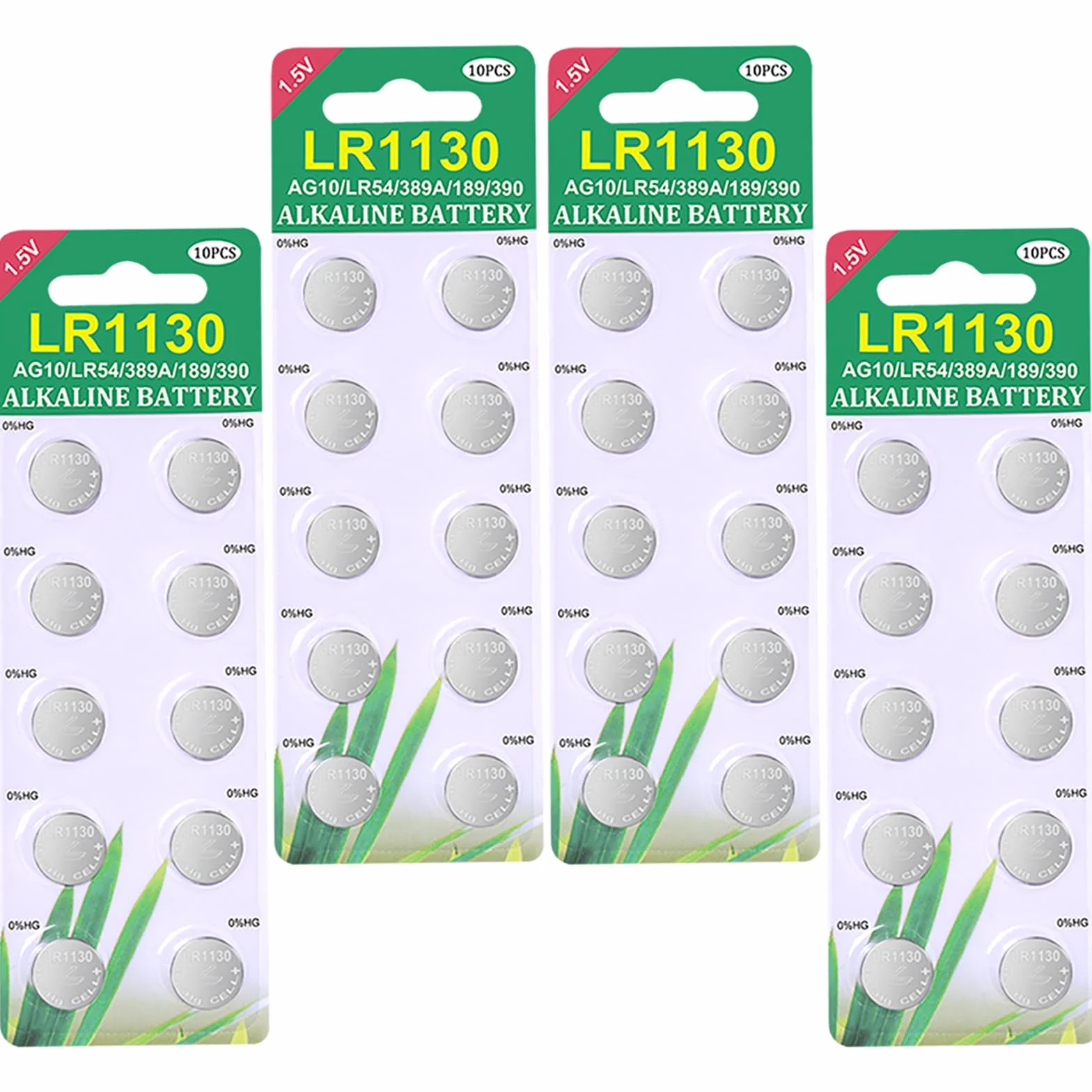 Paquet de 40 Piles Bouton alcaline de la Pile LR1130 AG10