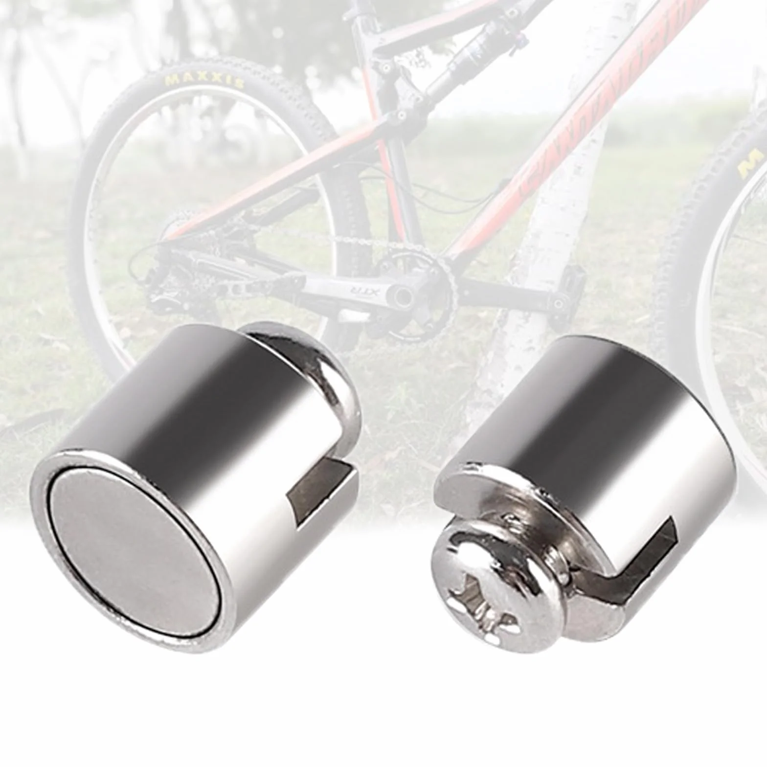 Aimants de Rechange Argent pour Rayons 2 Pièces, Compatible Yamaha, Accessoire Vélos Électriques VTT Pedelec