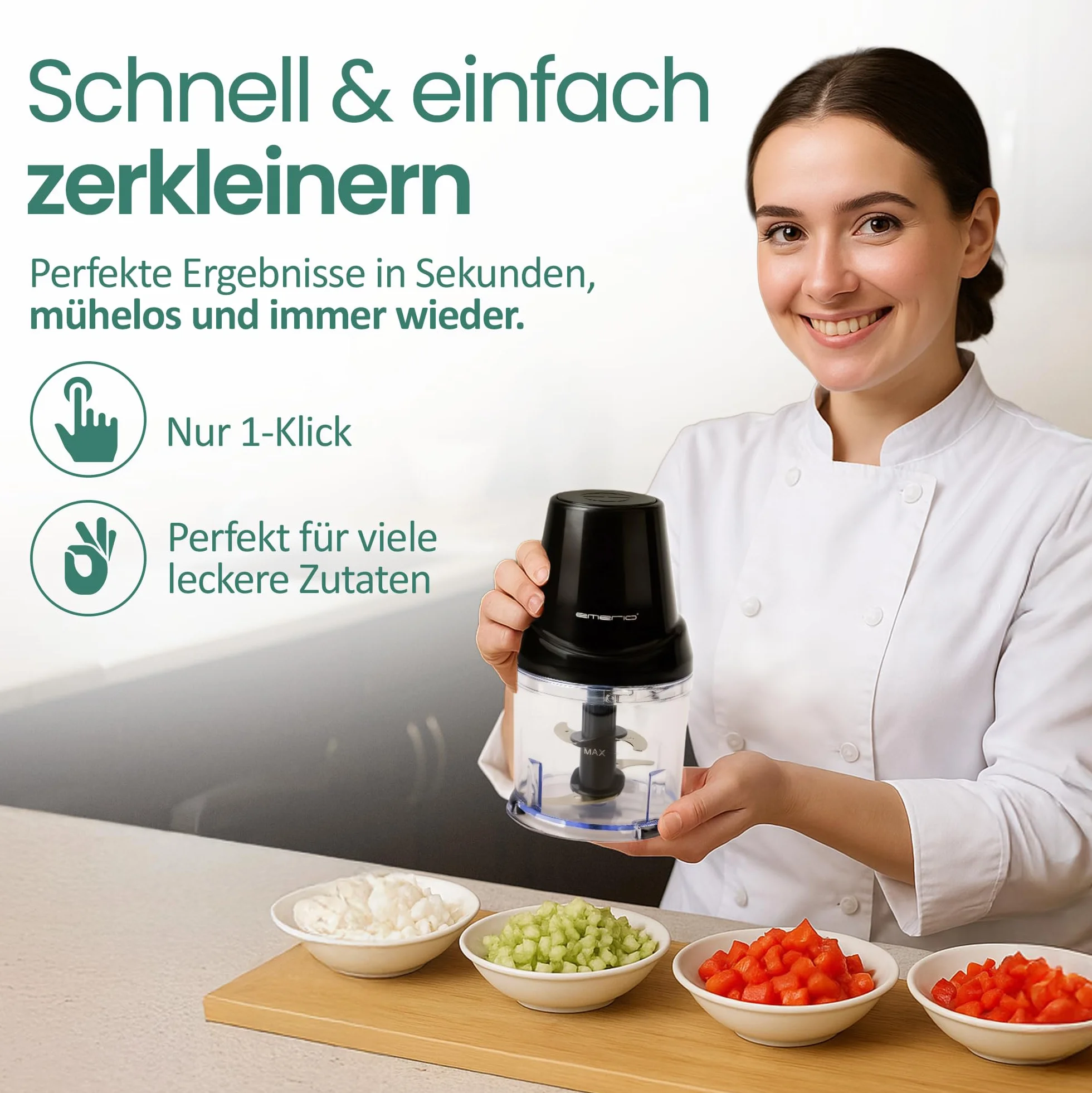Emerio Universal Zerkleinerer MC-132890 Fassungsverm 500 ml