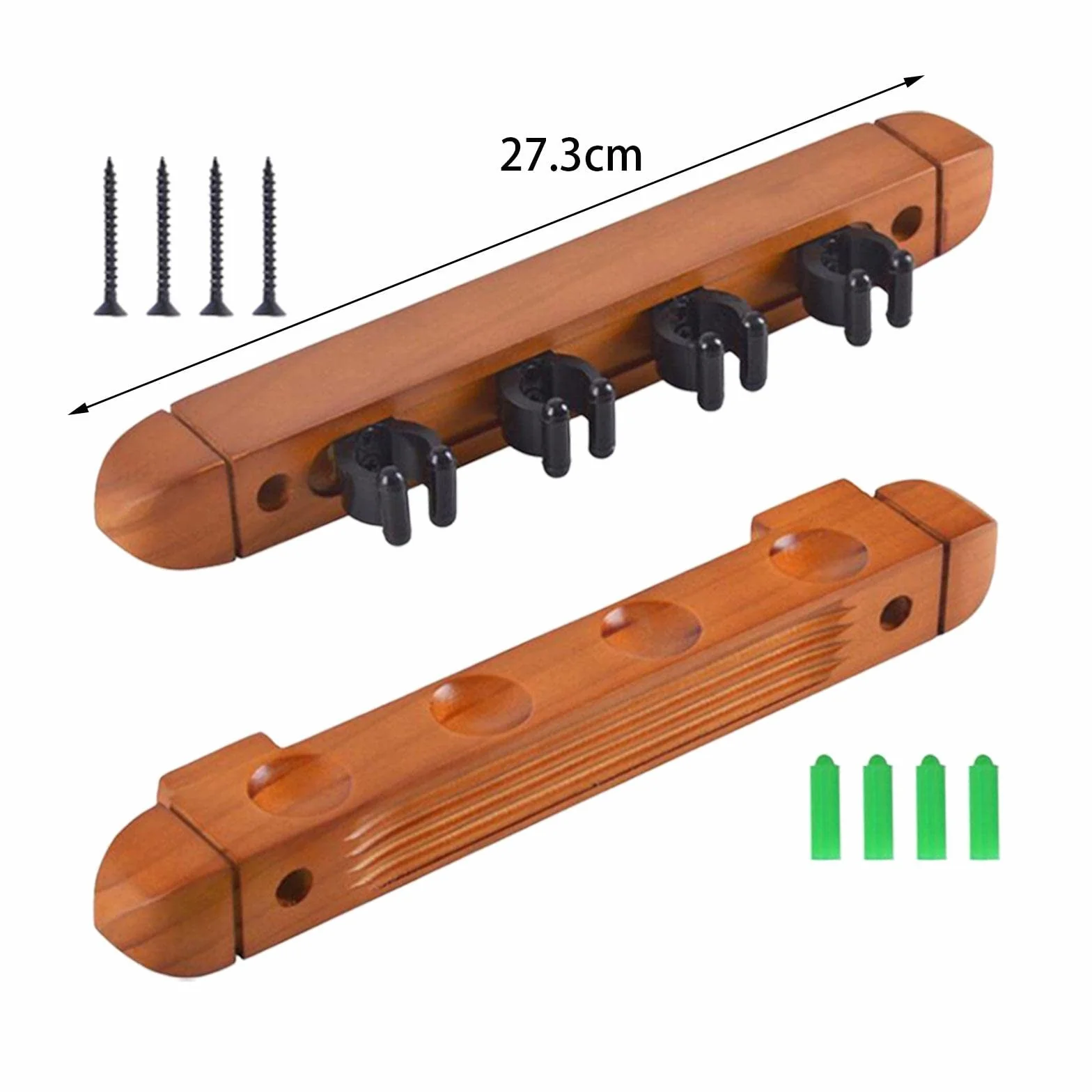 Rockible Porte-Queue de Billard Support Mural avec 4 Clips, Jaune