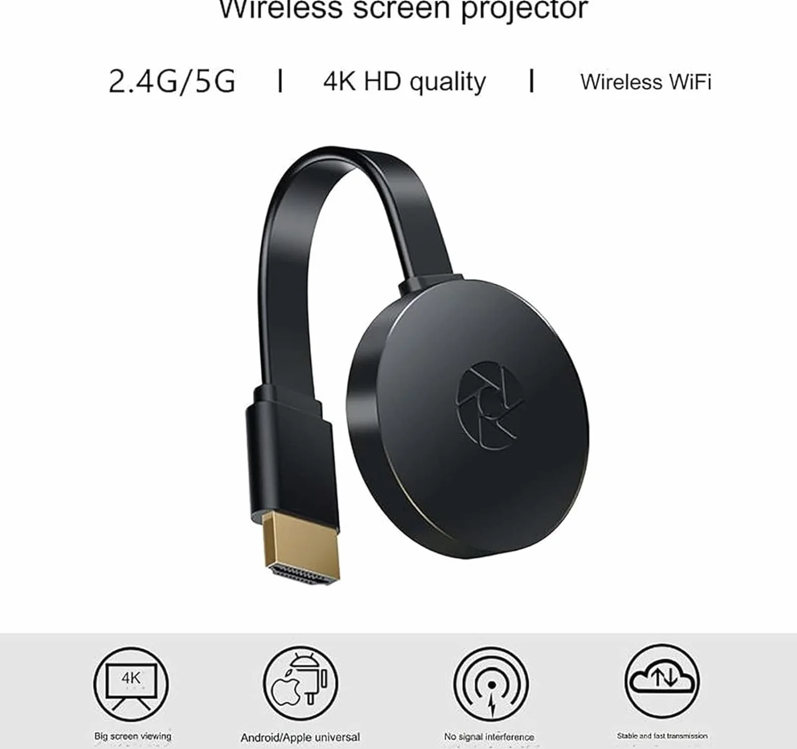 Boîtier TV Adaptateur HDMI Projecteur d'écran sans Fil PC vers TV Streaming sans Fil