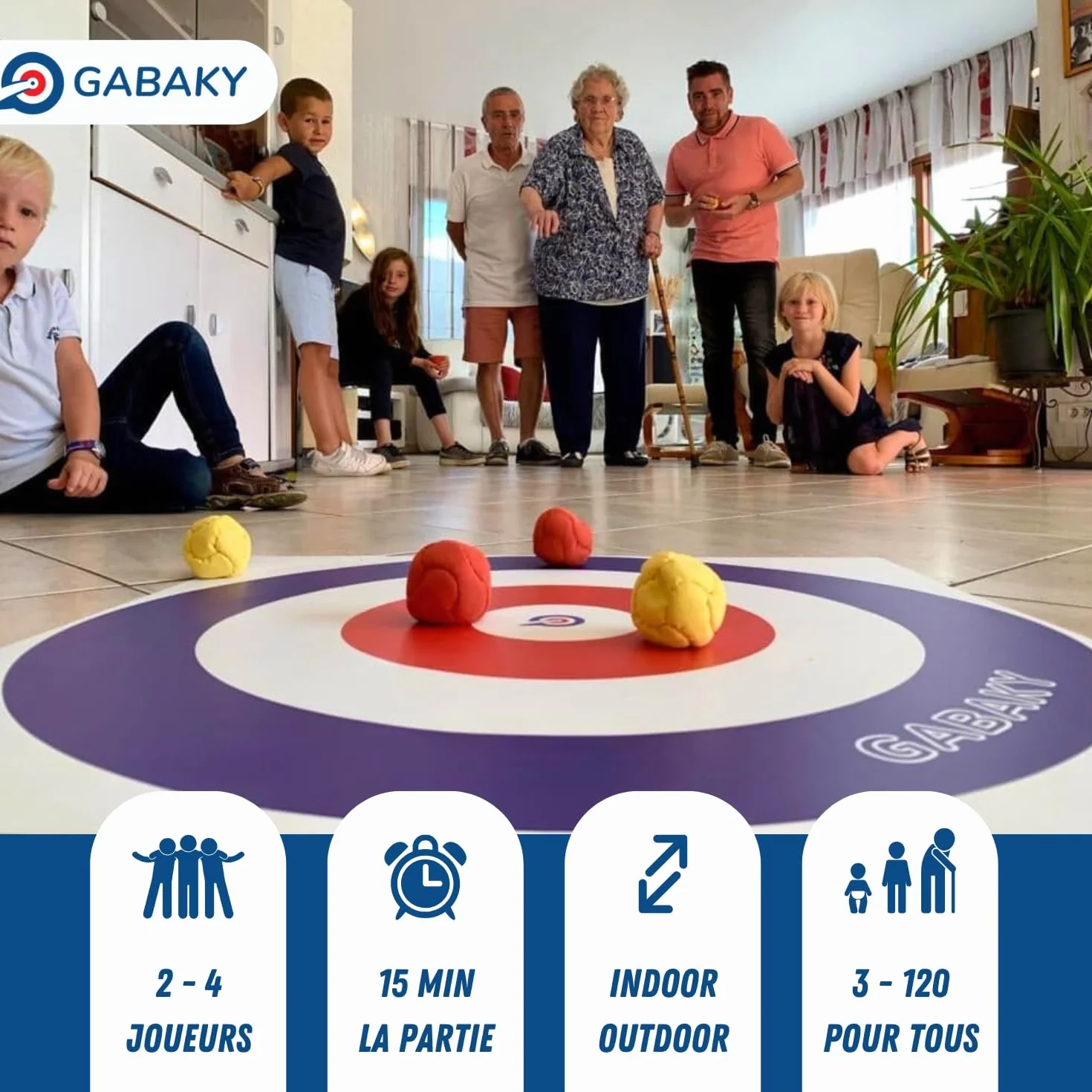 GABAKY Jeu de Pétanque Originale 8 Boules Molles Tout Terrain Intérieur Extérieur