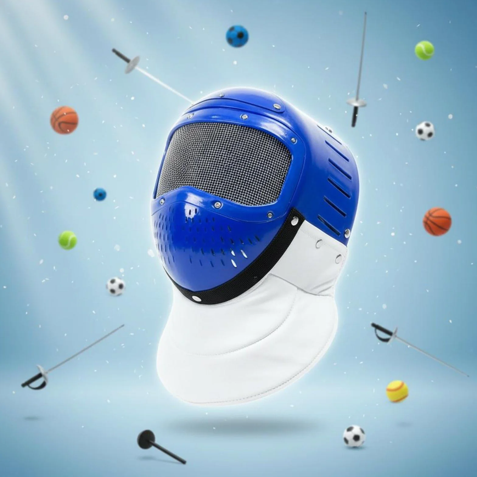 predolo Masque de Protection d'Escrime Enfant Grille Haute Résistance Plastique Débutants