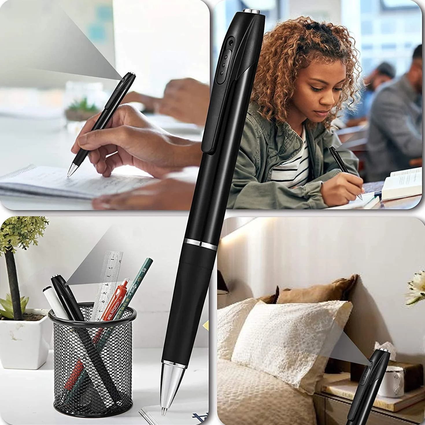Caméra Espion Caméra Cachée Stylo 1080P Mini Caméra de Poche avec Carte 32 Go Caméra Stylo avec Enregistrement Vidéo Prise de Photo et 150 Mins d'Autonomie de la intérieur extérieur