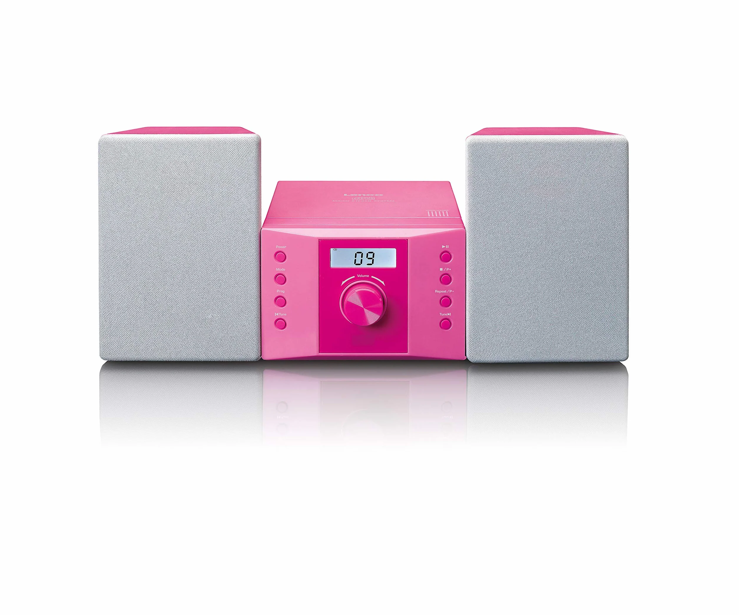 Lenco MC-013 Pink Mini Chaine Hifi CD Lecteur CD Radio FM Rose Gris