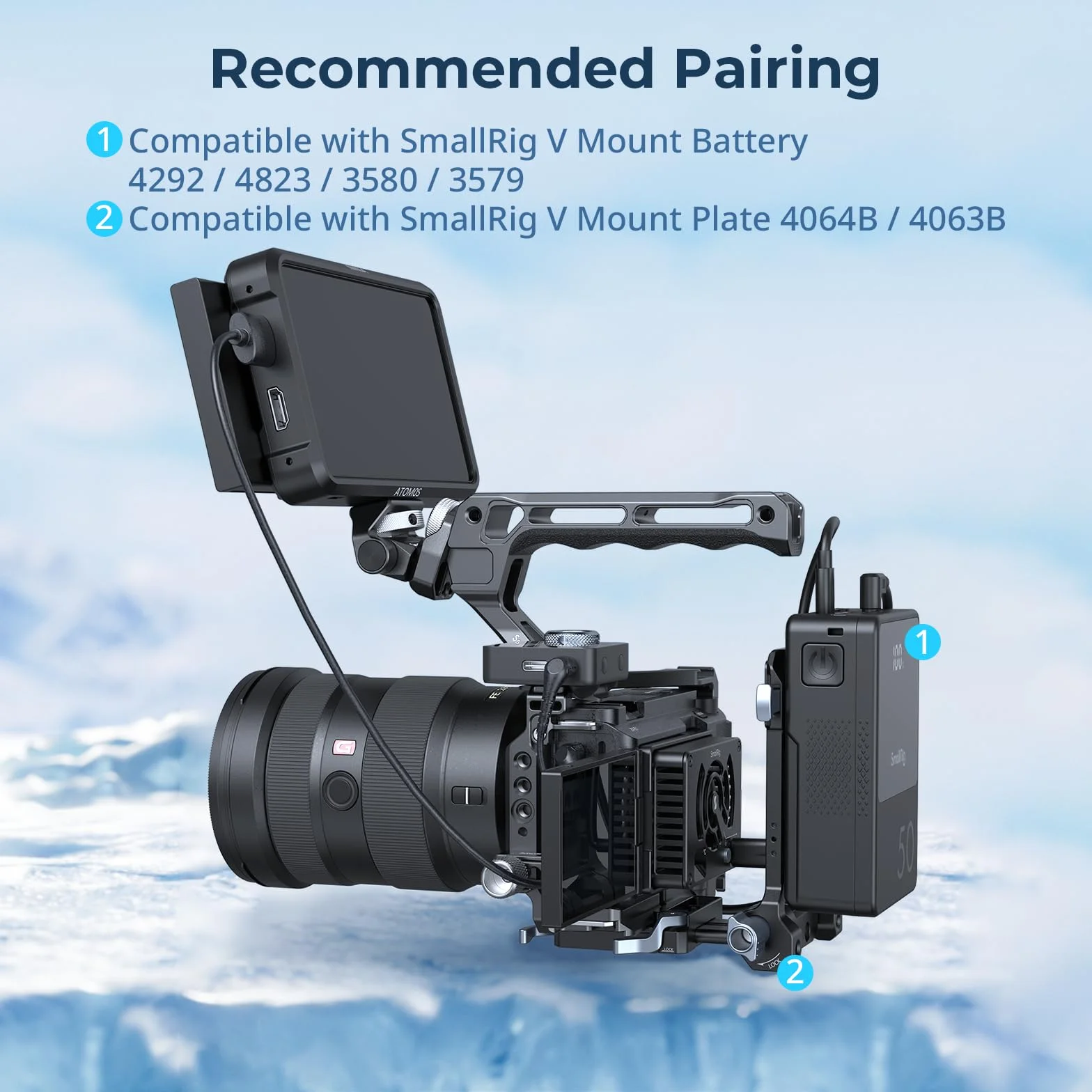 SMALLRIG Système de Refroidissement Externe pour Sony/pour Canon/pour FUJIFILM, Fan à Clipser avec Module de Refroidissement TEC pour ZV-E10/A7 IV/A6700/FX3, pour R5/R6, pour X-T4/X-S10, etc. - 4815
