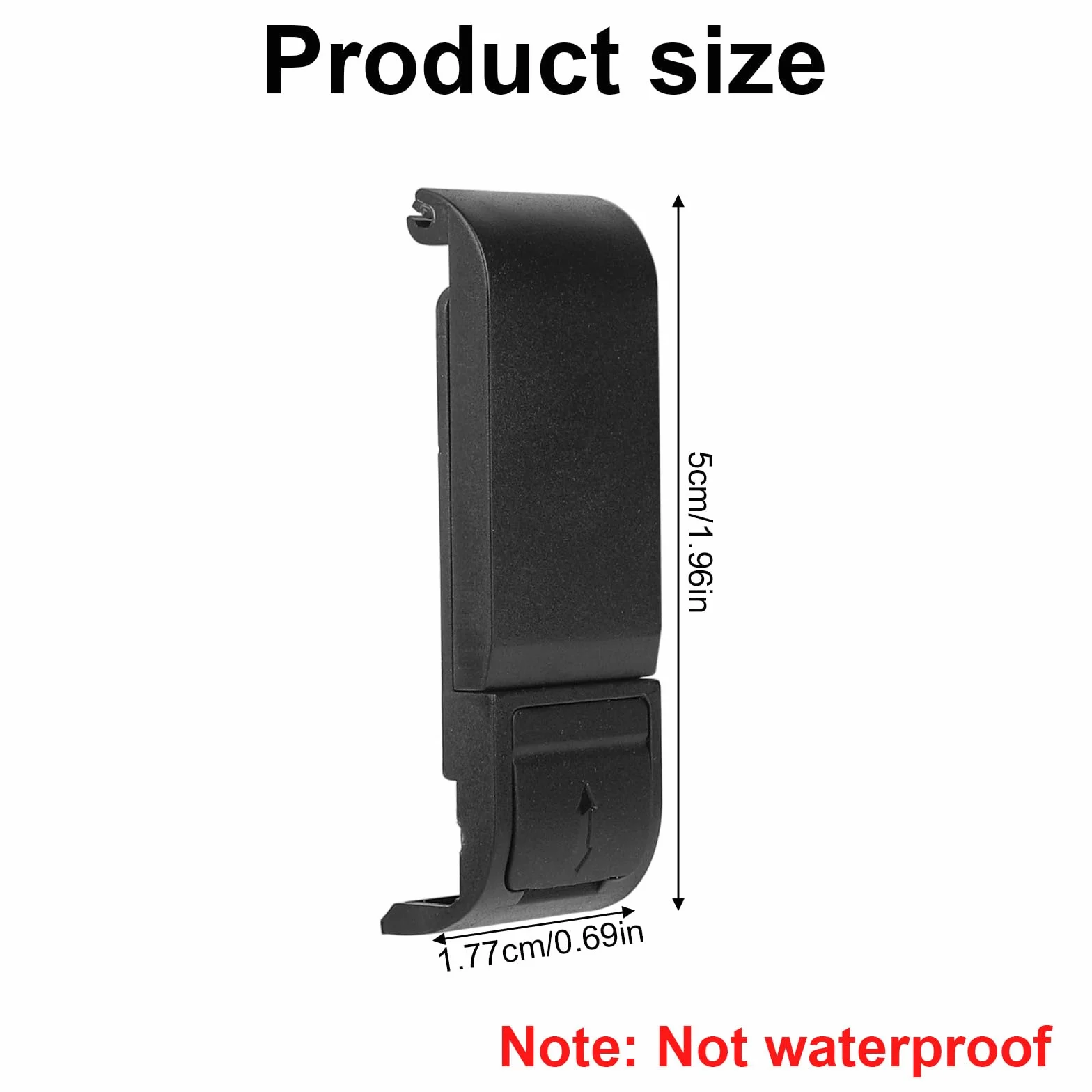 Couvercle Batterie Latéral pour GoPro Hero 9 10 11 12 13, Boîtier de Remplacement Noir Anti-Poussière avec Port de Charge Type-C