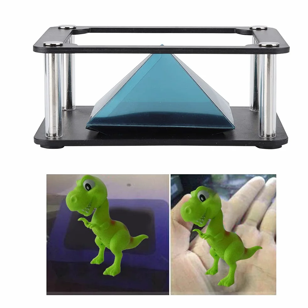 Projecteur pyramide holographique 3D pour smartphone 3,5-6 pouces, support d'affichage hologramme 360°