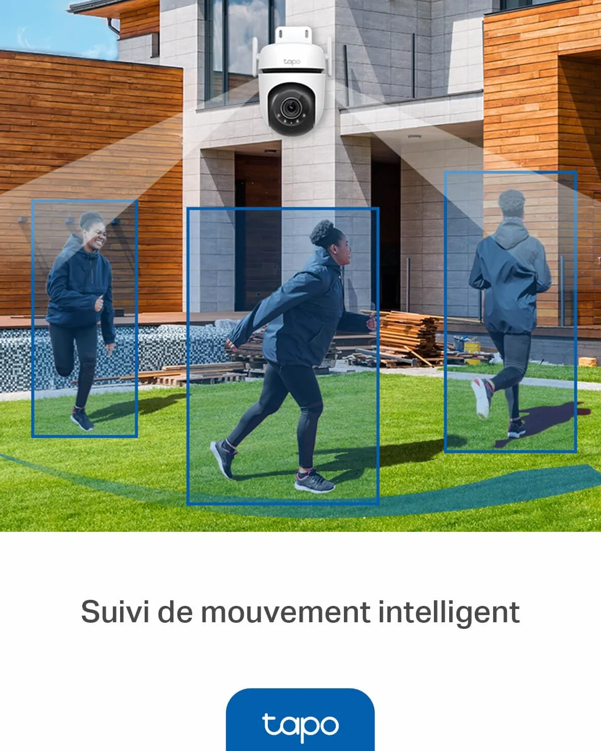 Tapo C520WS 2K (4MP) Caméra de Surveillance WiFi Extérieur 360°, Vision Nocturne Couleur, Détection de Mouvement, IP66