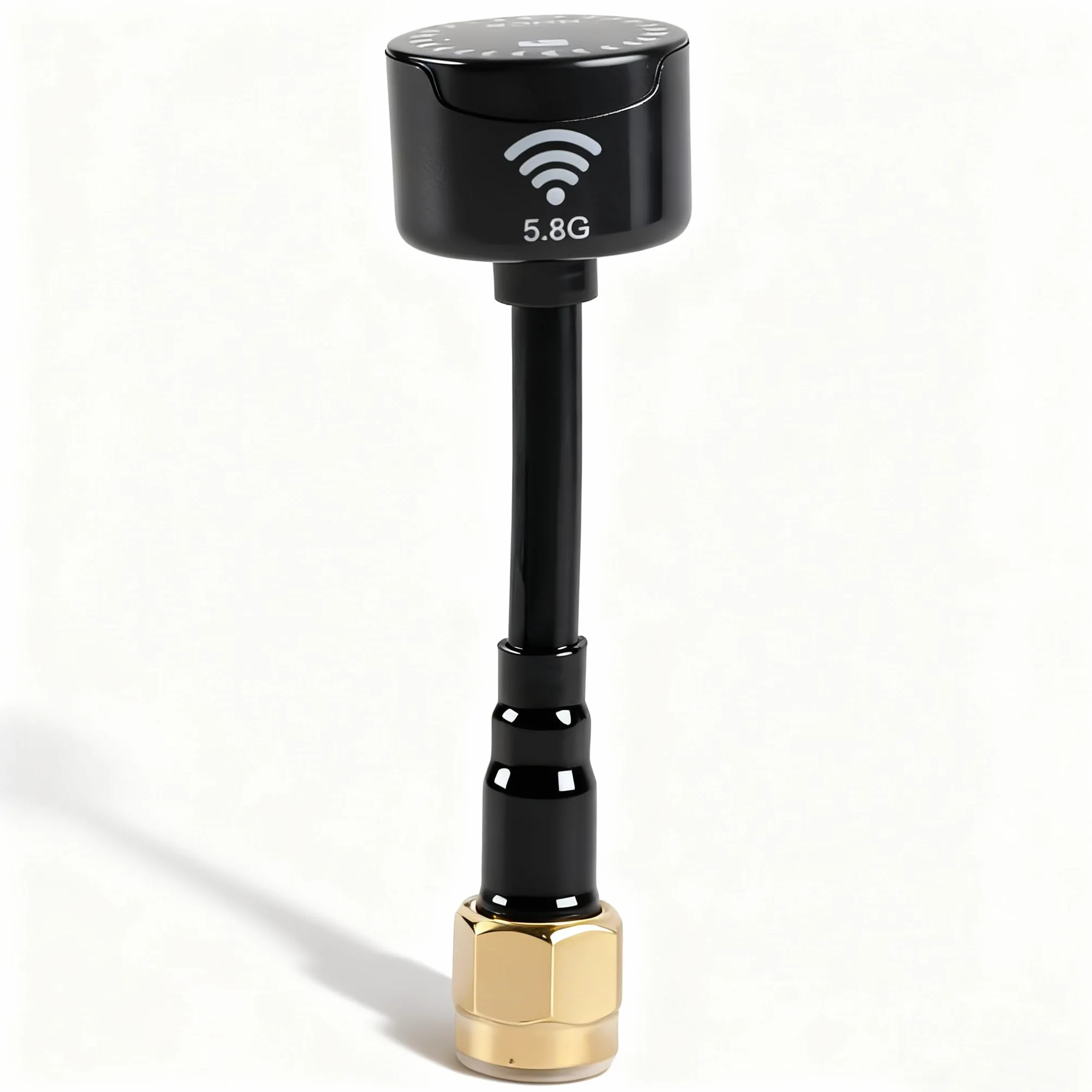 Alomejor Antenne à Gain élevé 5.8Ghz 3dBi RHCP Installation Flexible Fort pour FPV Racing Drone RC Pièces Accessoire (N-oir)