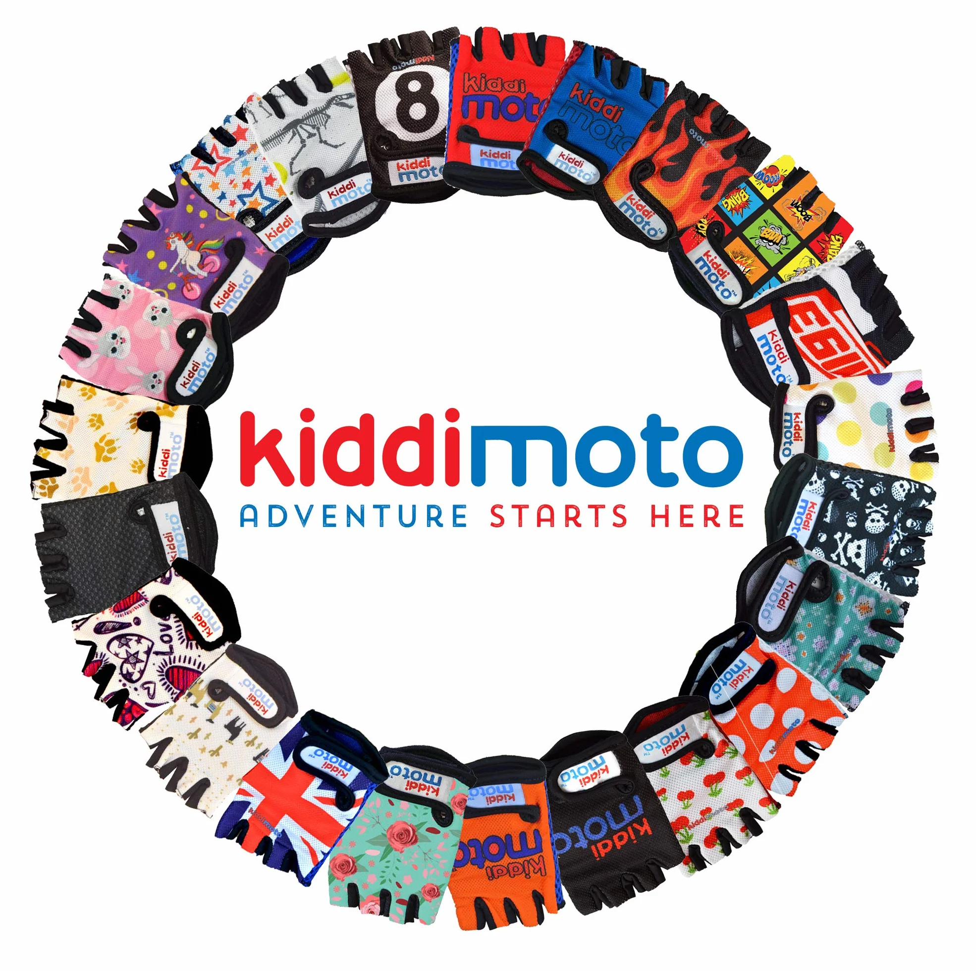 KIDDIMOTO Gants Vélo Enfant 2-8 Ans Cyclisme Trottinette Rouge
