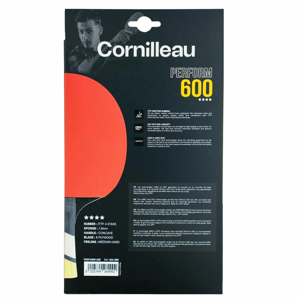 Raquette de ping Pong CORNILLEAU Perform 600 All/Off ITTF 4 étoiles