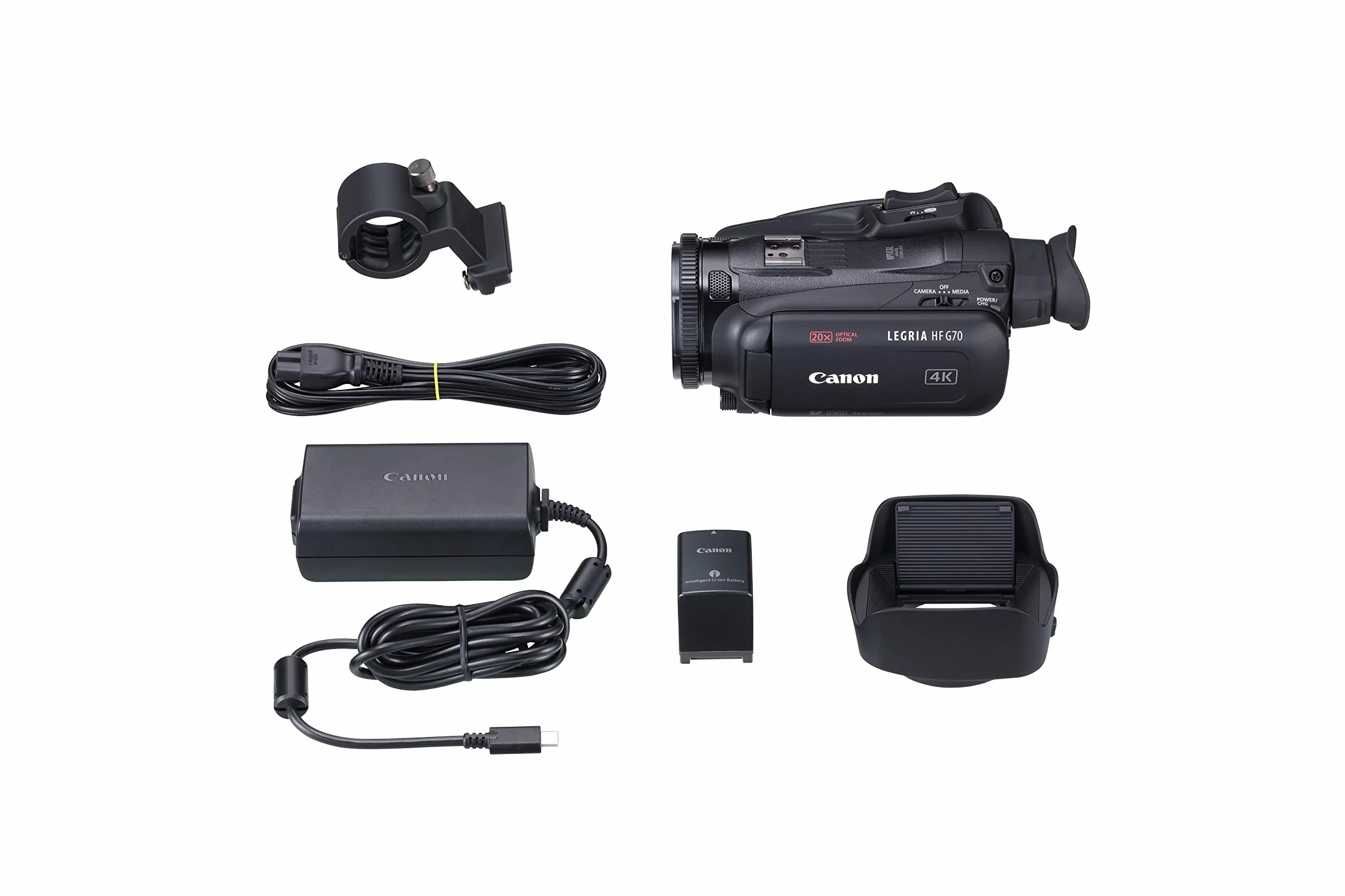 Canon LEGRIA HF G70 Camescope 4K Full HD UHD Zoom 20x écran LCD 3,5 Pouces 2 Slots SD Noir