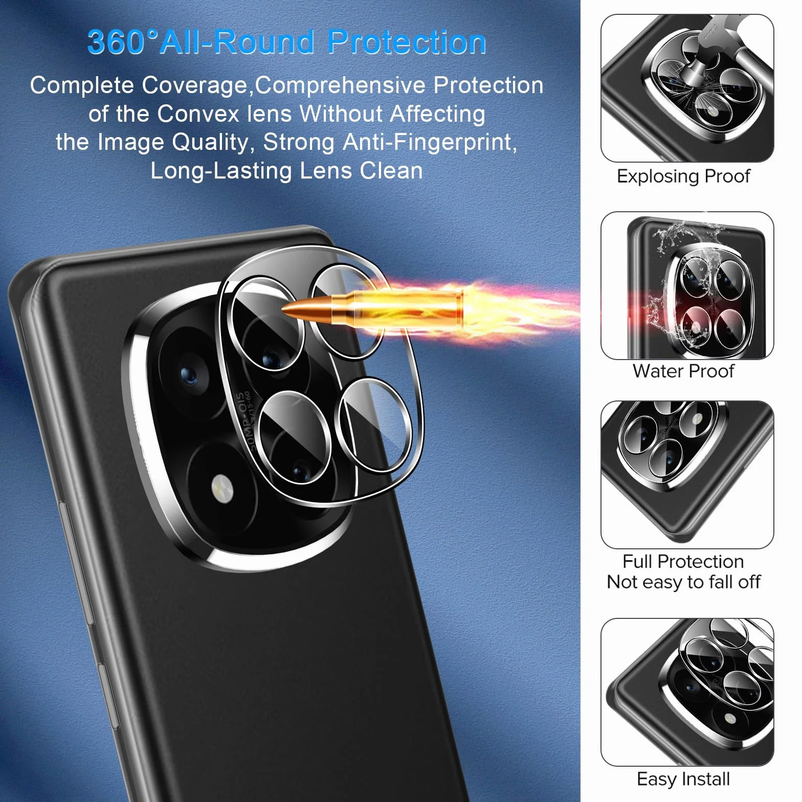 Verre Trempé Vauki pour Xiaomi Redmi Note 14 Pro 5G/Poco X7 5G Protection Écran 9H Anti-Rayures HD Transparent