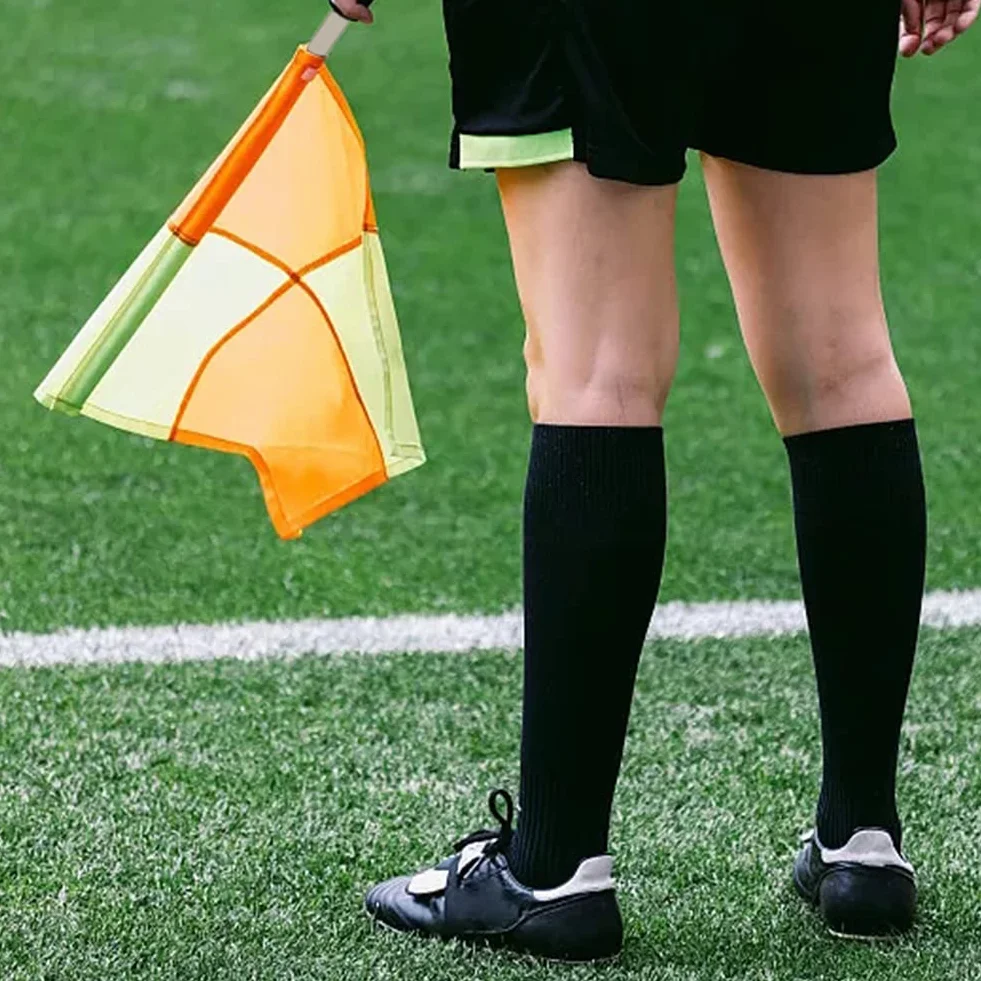 Drapeaux d'arbitre de sport imperméables lot de 2 avec sac de rangement pour football hockey entraînement