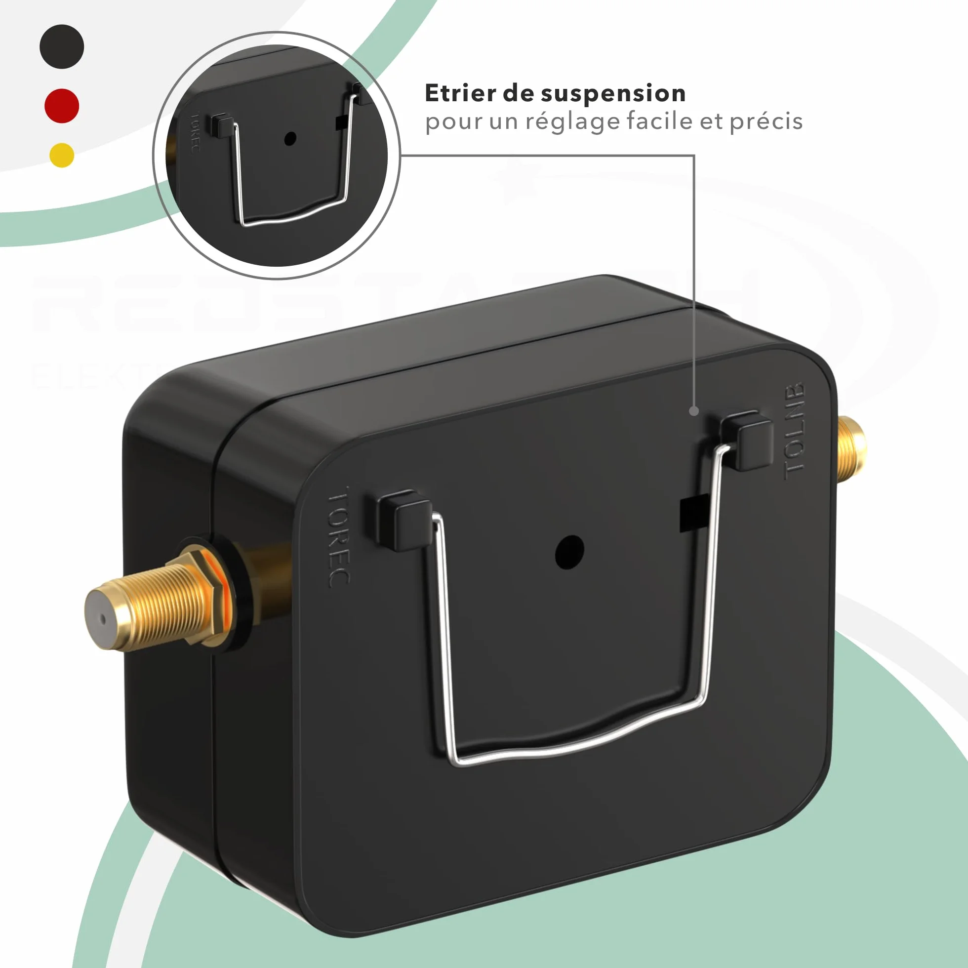 RedStar24 Pointeur Satellite Détecteur de Signal Numérique Satfinder avec Signal Sonore Câble F Inclus