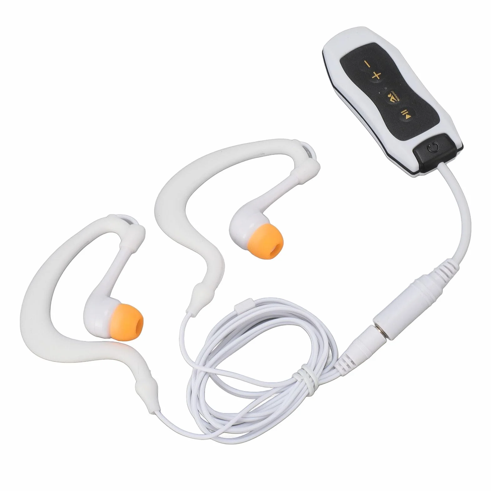 Zunate Écouteurs Lecteur MP3 sous-Marin étanche 8 Heures de Lecture Blanc
