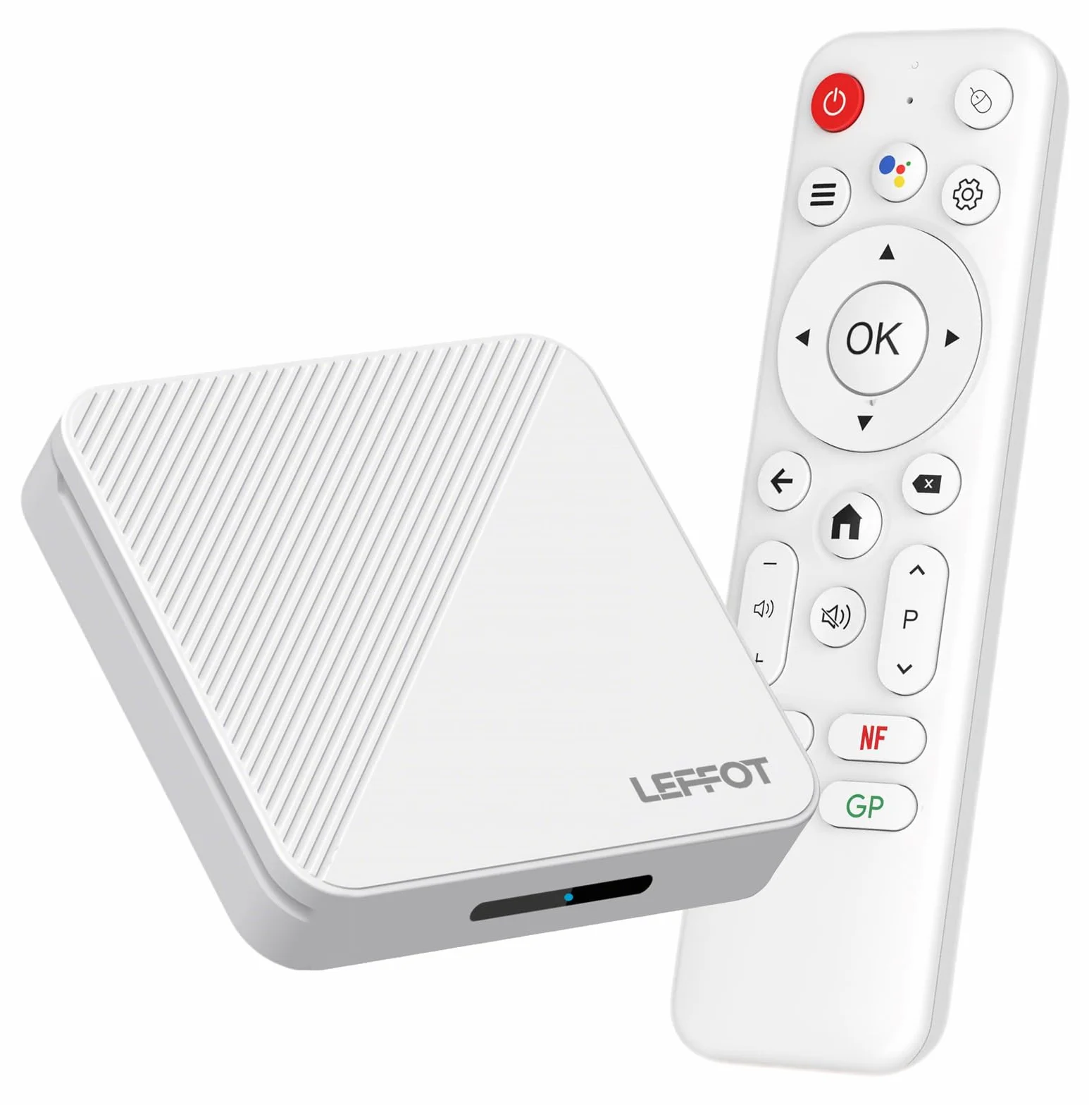 Android 14.0 TV Box 2026, 2Go RAM + 16Go ROM, LEFFOT H313 4K Ultra HD Boitier IP-TV pour Streaming, Support 2.4/5G WiFi 6, 100M Ethernet, Contrôle Vocal, BT 5.4, USB 3.0, HDR10, RK3518 Quad-Core A53