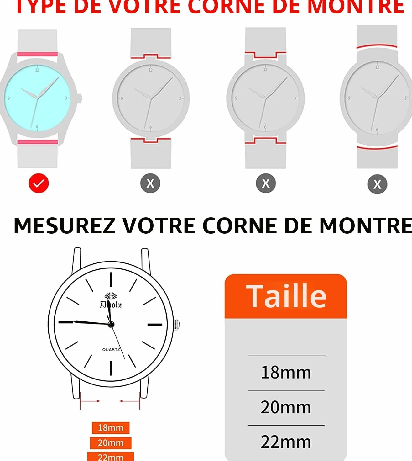 Aliwisdom bracelet de Montre 18mm pour Montre connectée, Smartwatch universelle Métal Acier Maille Bracelets de rechange de à libération Rapide pour Homme Femme (Or Rose, 18mm)