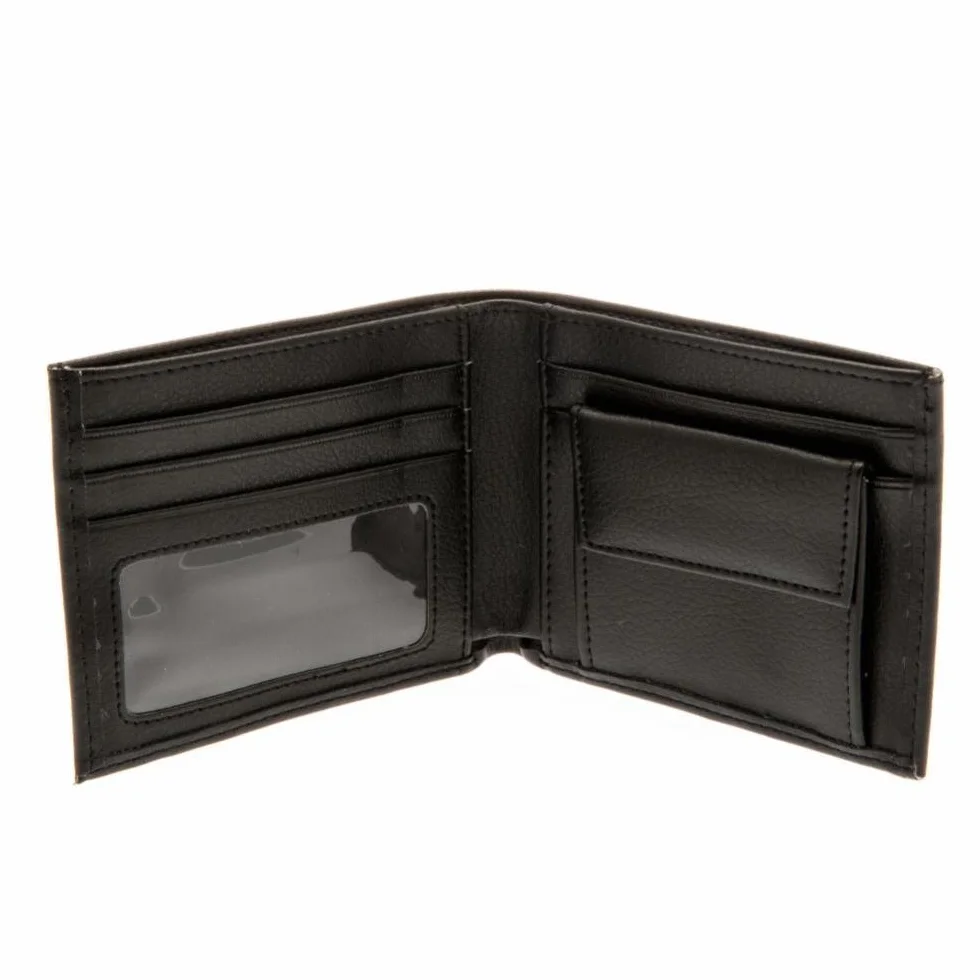 Portefeuille officiel Liverpool FC homme PU noir deux volets 11 cm x 9 cm